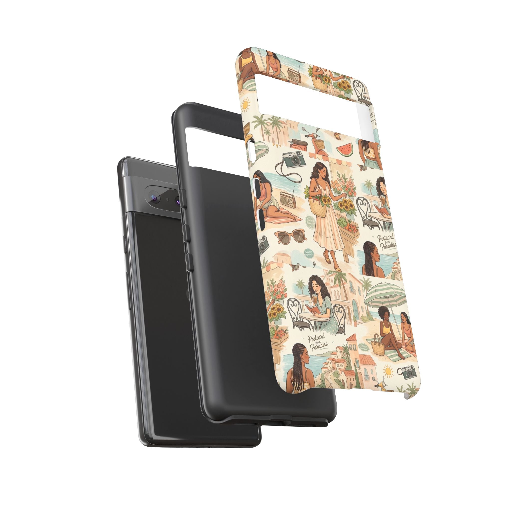 Tropical Vacation Phone Case — Vintage Beach Women Pattern