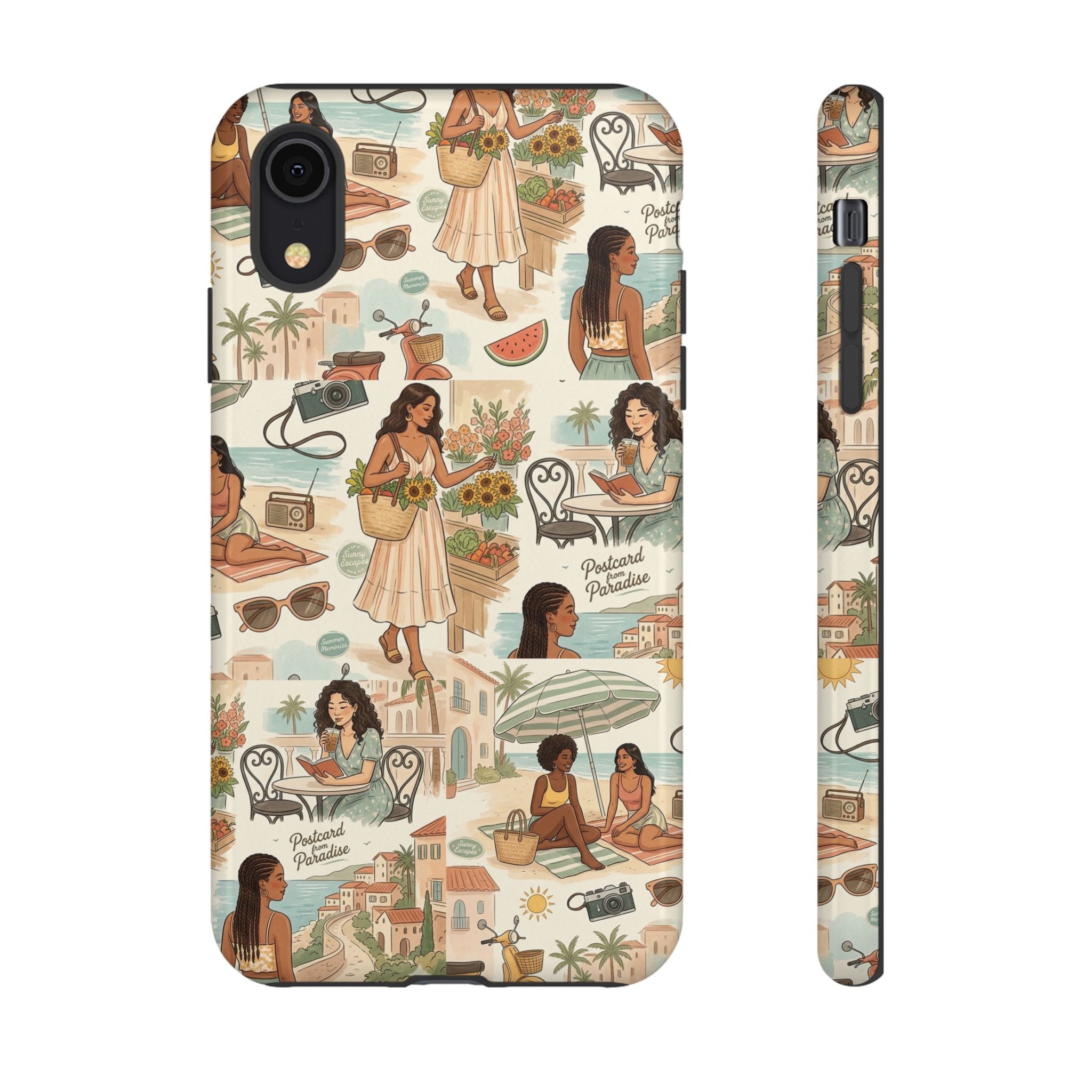 Tropical Vacation Phone Case — Vintage Beach Women Pattern
