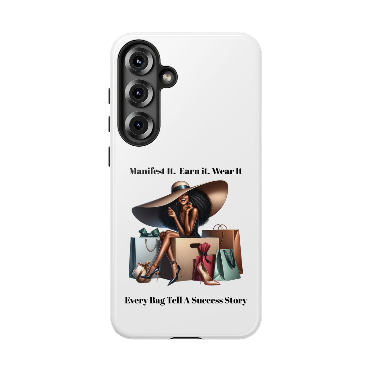 Phone Case - "Manifest It. Earn It. Wear It." Chic Shopper Design