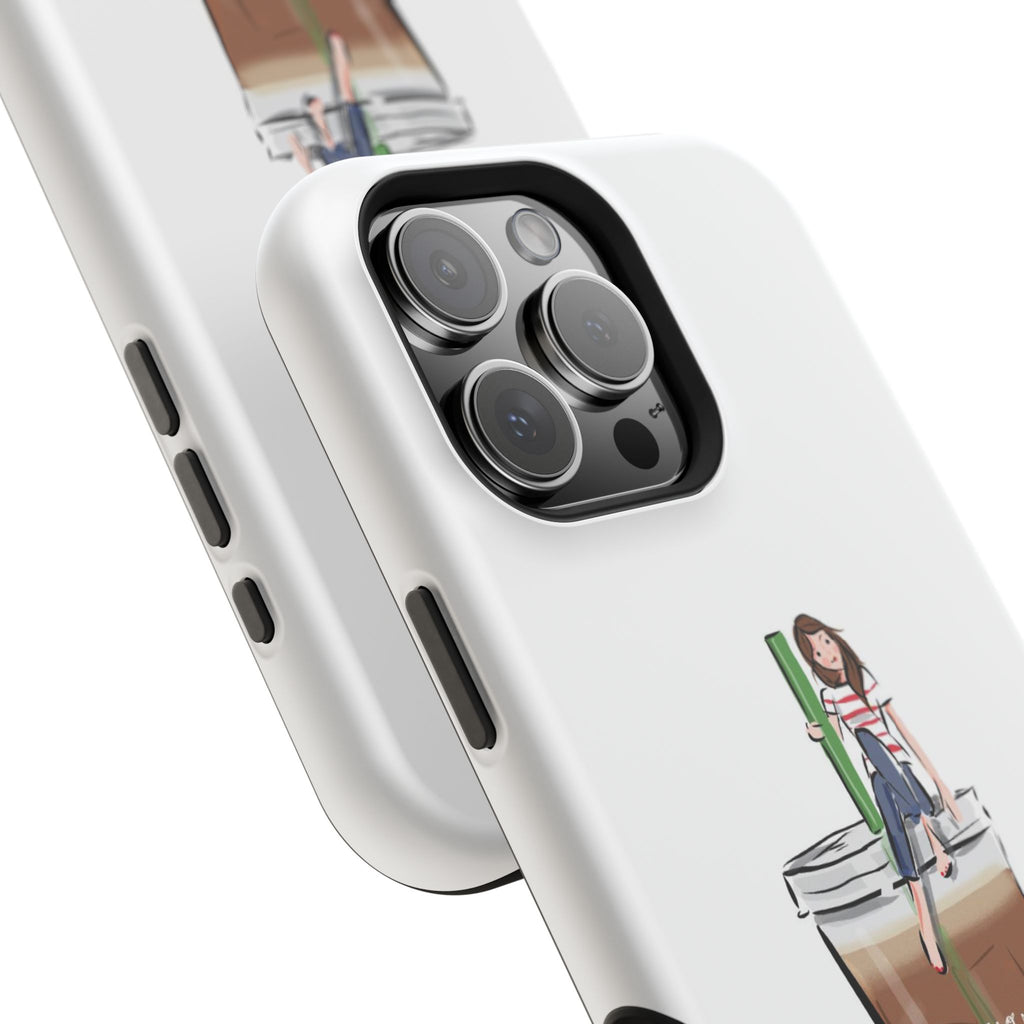 Iced Coffee & Me Phone Case — Cute Illustration 'Emotional Support Iced Coffee' Impact-Resistant Case