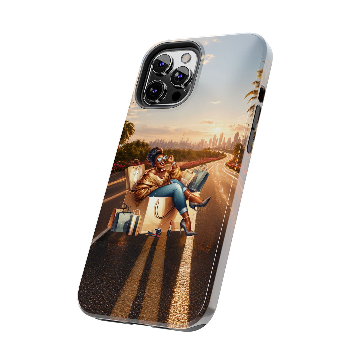 Sunset Roadtrip Tough Phone Case — Relaxed Traveler Design