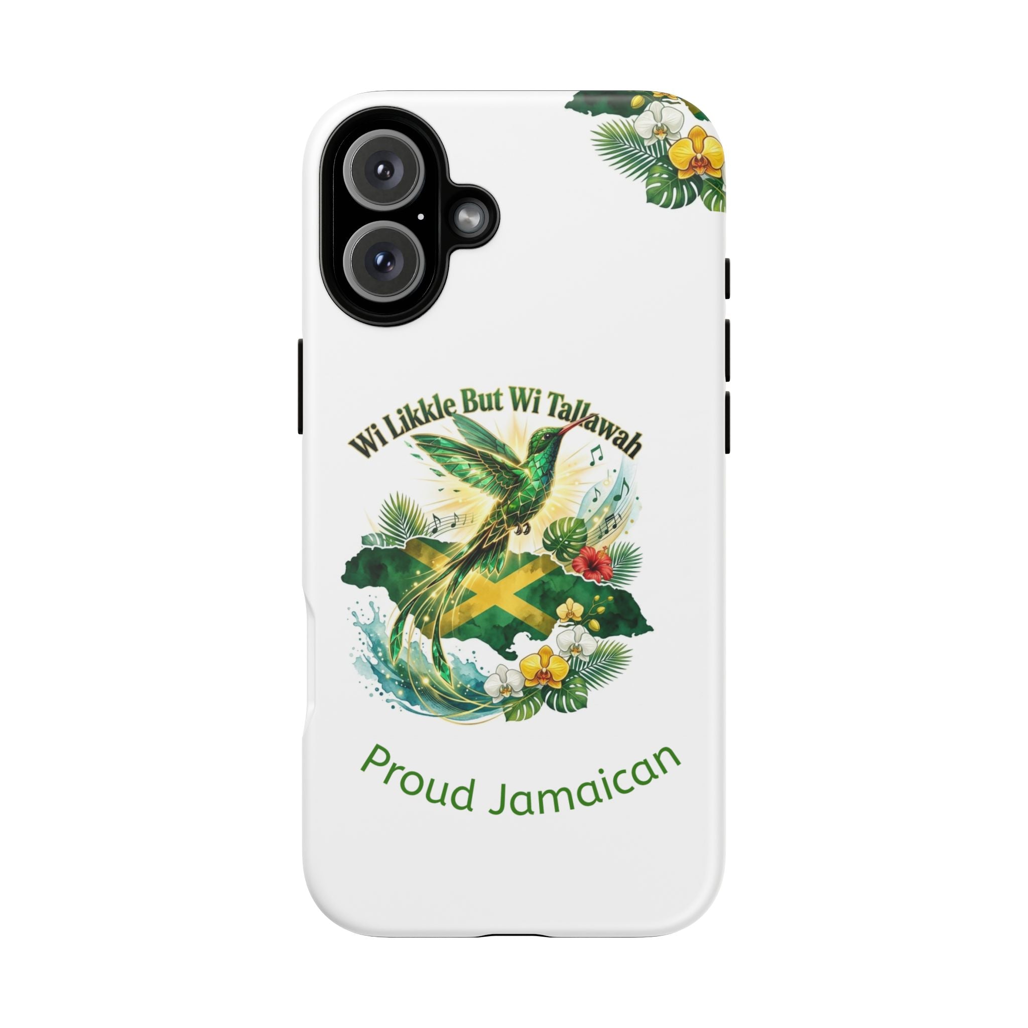 Jamaica Hummingbird Phone Case — “Wi Likkle But Wi Tallawah” Tropical Protective Cover