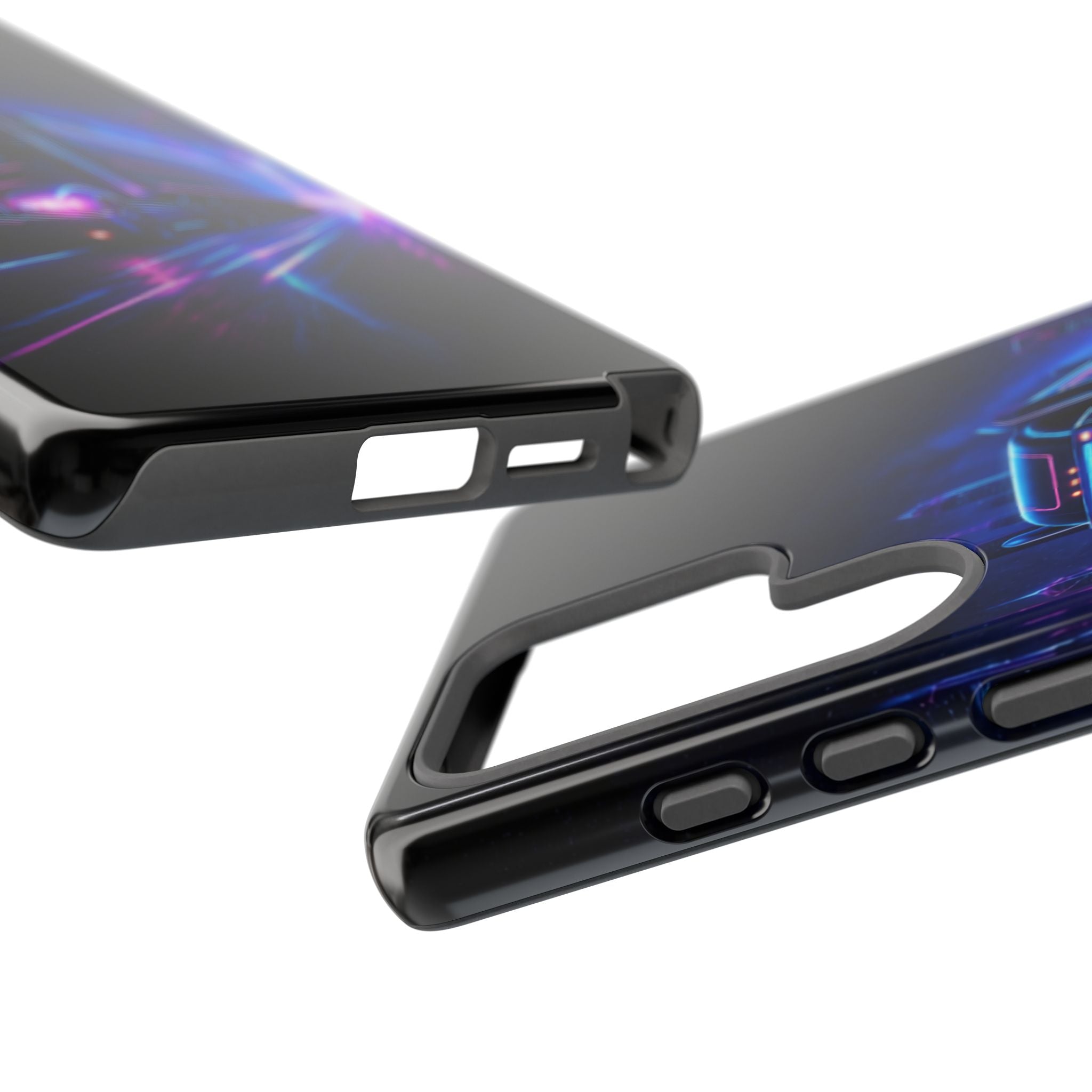 Neon Retro Rig Phone Case — Trucker Semi Truck Nightscape Protective Case