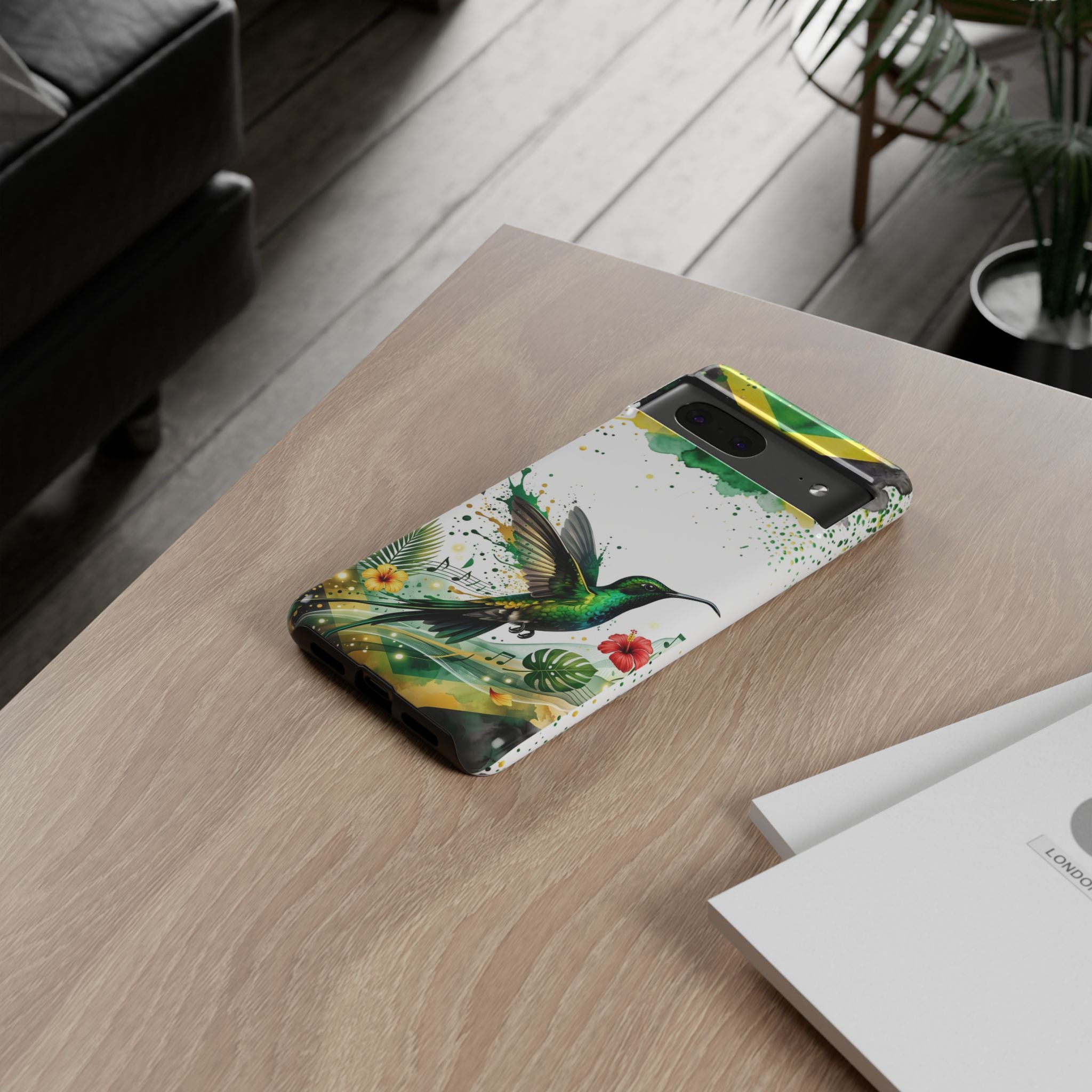 Hummingbird Jamaica Tough Phone Case – Tropical Floral Protective Cover