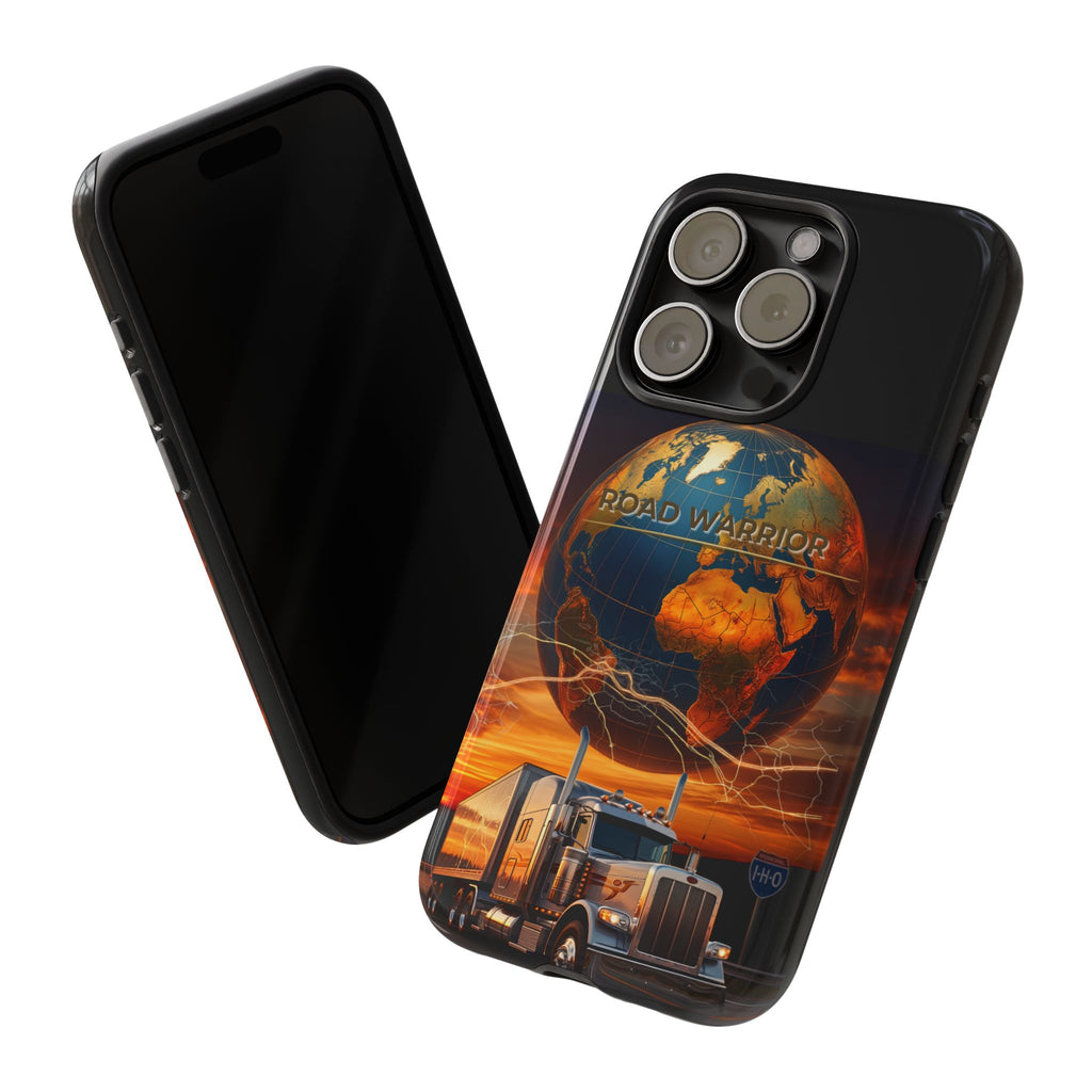 Truck Driver Phone Case — 'Global Road Warrior' Semi Truck Globe Tough Phone Cover