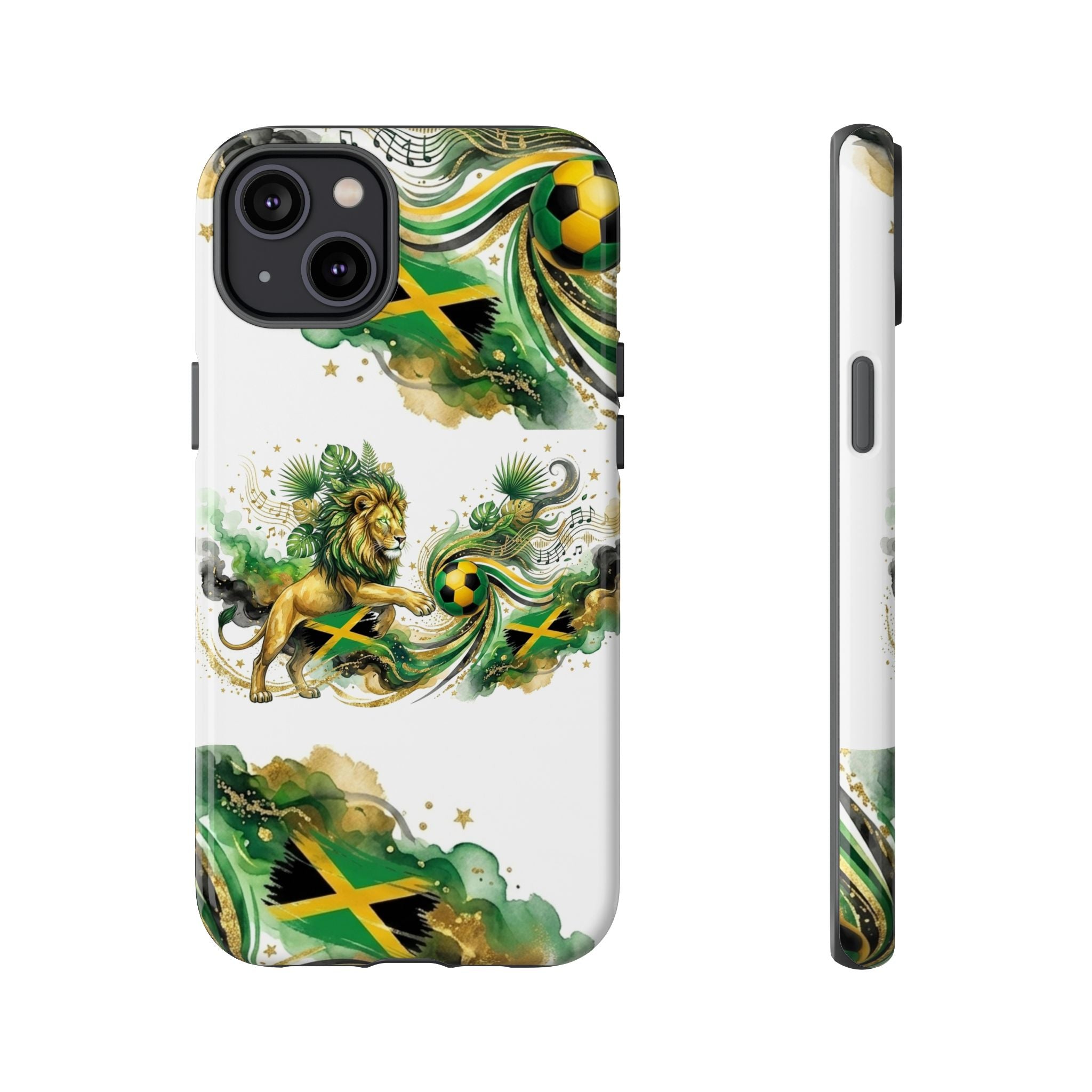 Jamaica Lion Phone Case — Jamaican Flag Rasta Protective Tough Case