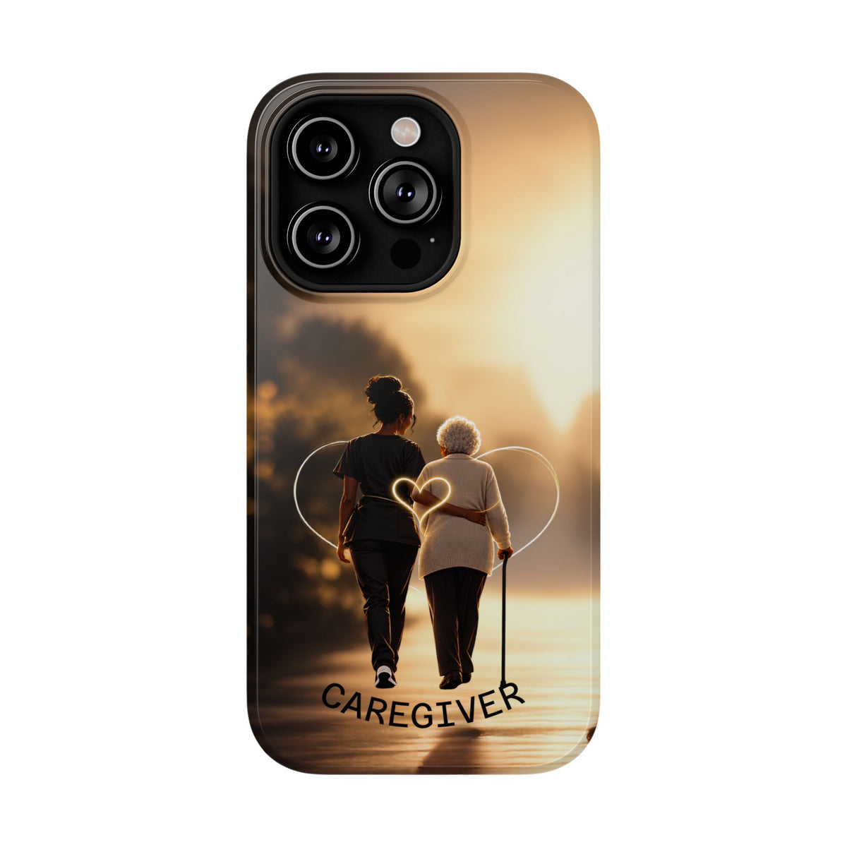 Caregiver Phone Case — Impact-Resistant Protective Case with Heart Design