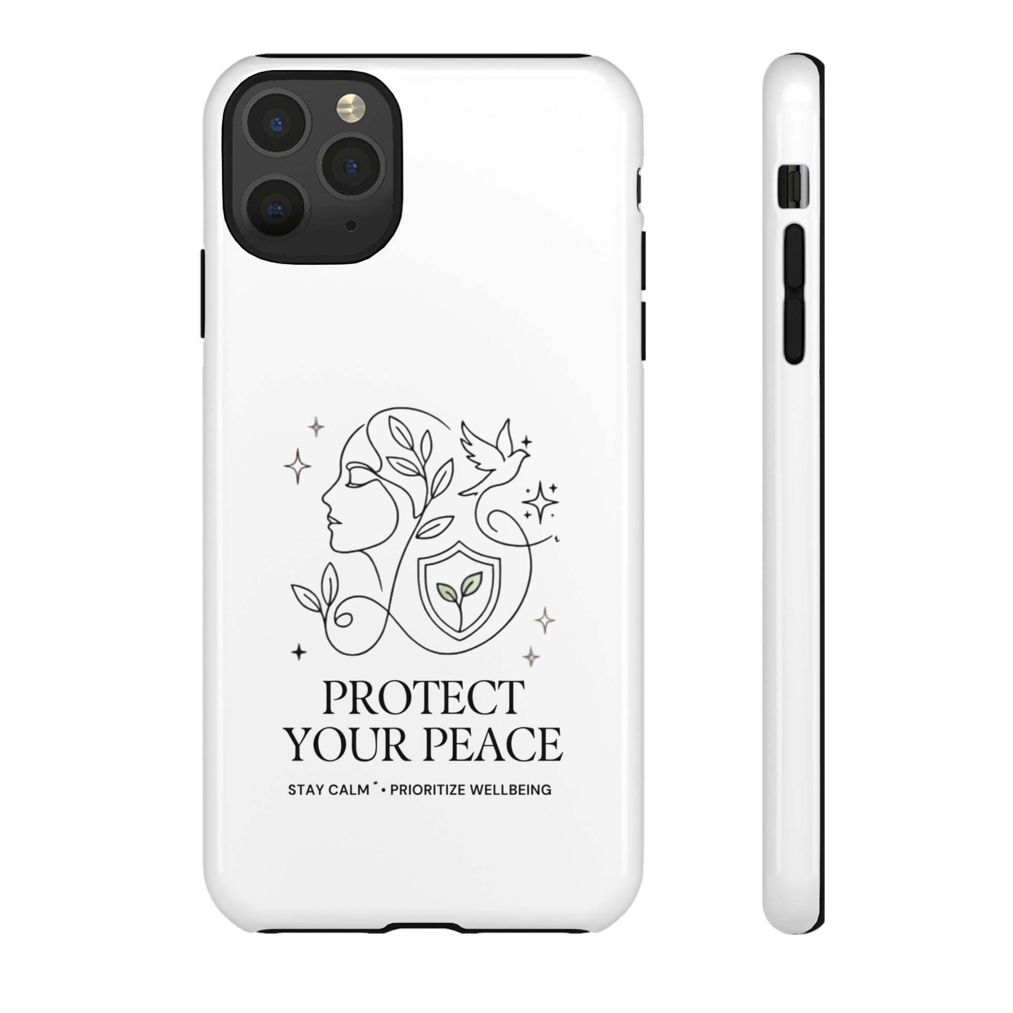 Protect Your Peace Phone Case – Minimalist Wellness iPhone Cover