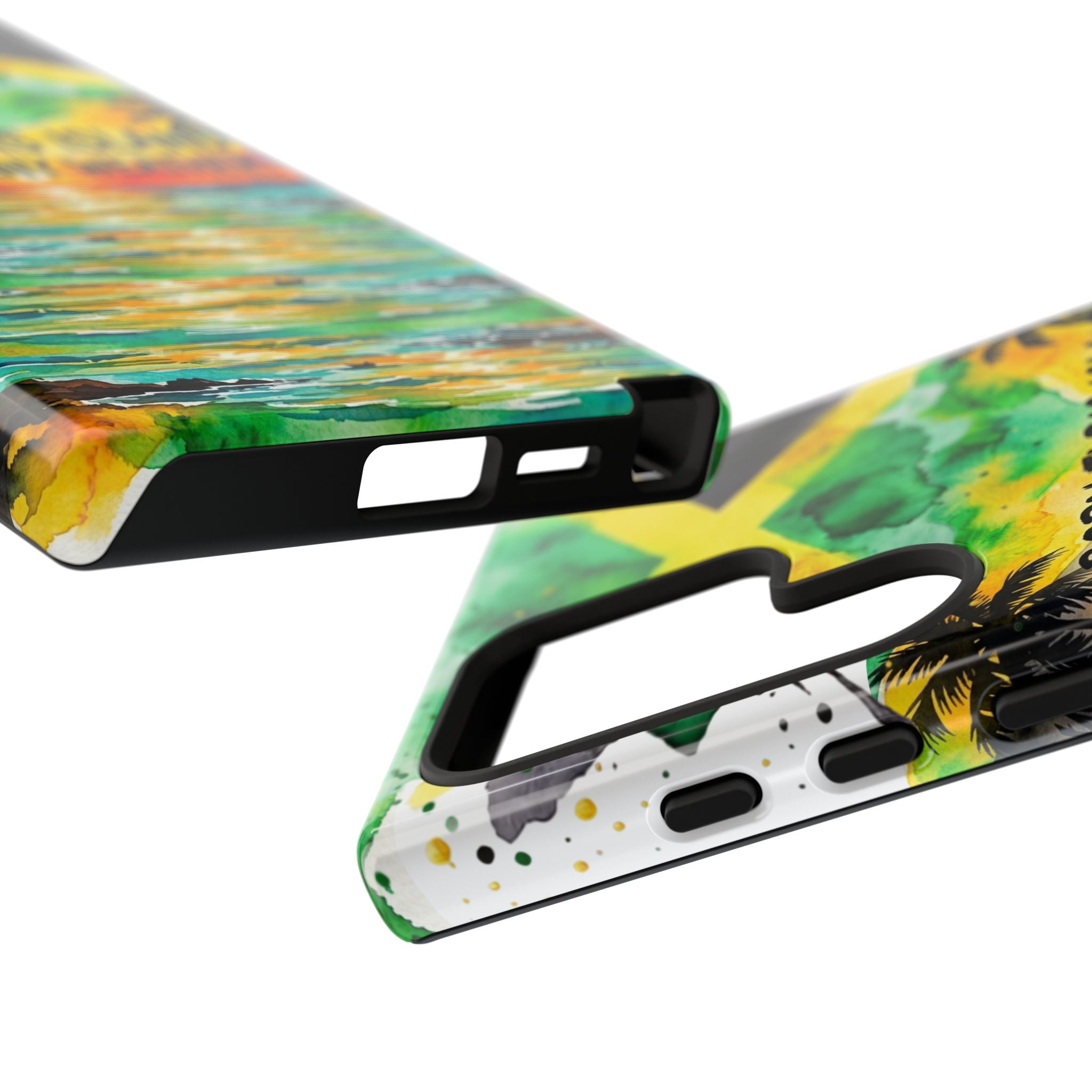Phone Case — "Born Fi Dis Island, Built Fi Any Weather" Tropical Beach Protective Case