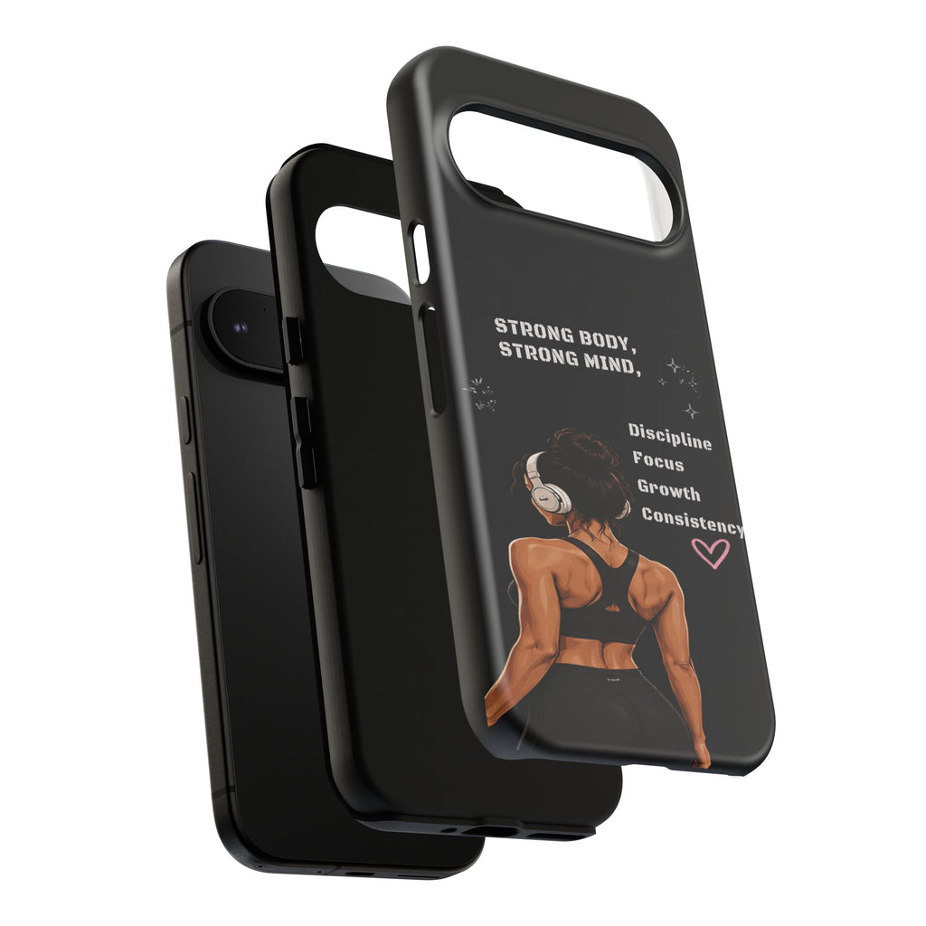 Strong Body, Strong Mind Phone Case — Motivational Fitness Protective Case