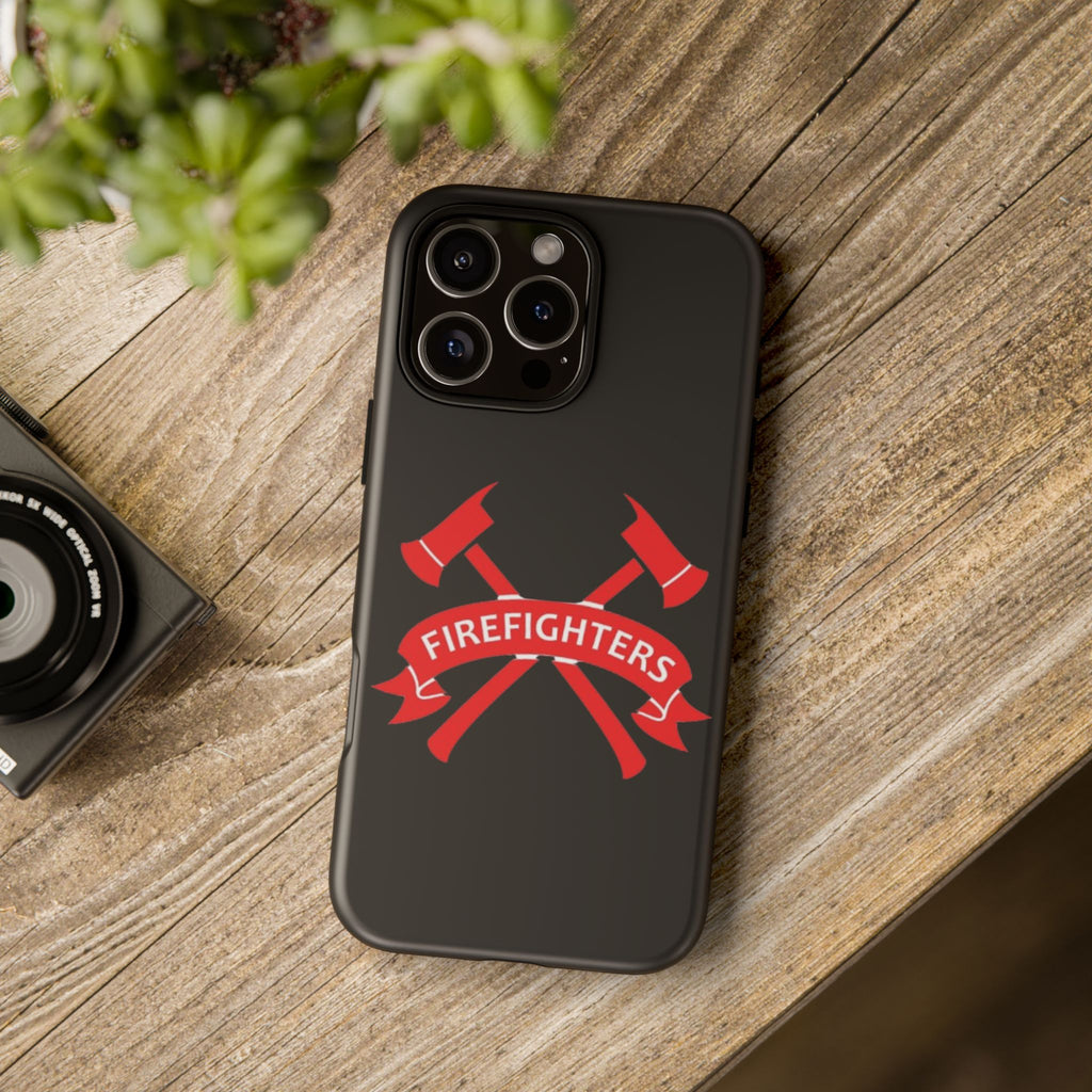 Firefighters Tough Phone Case — Red Crossed Axes Design