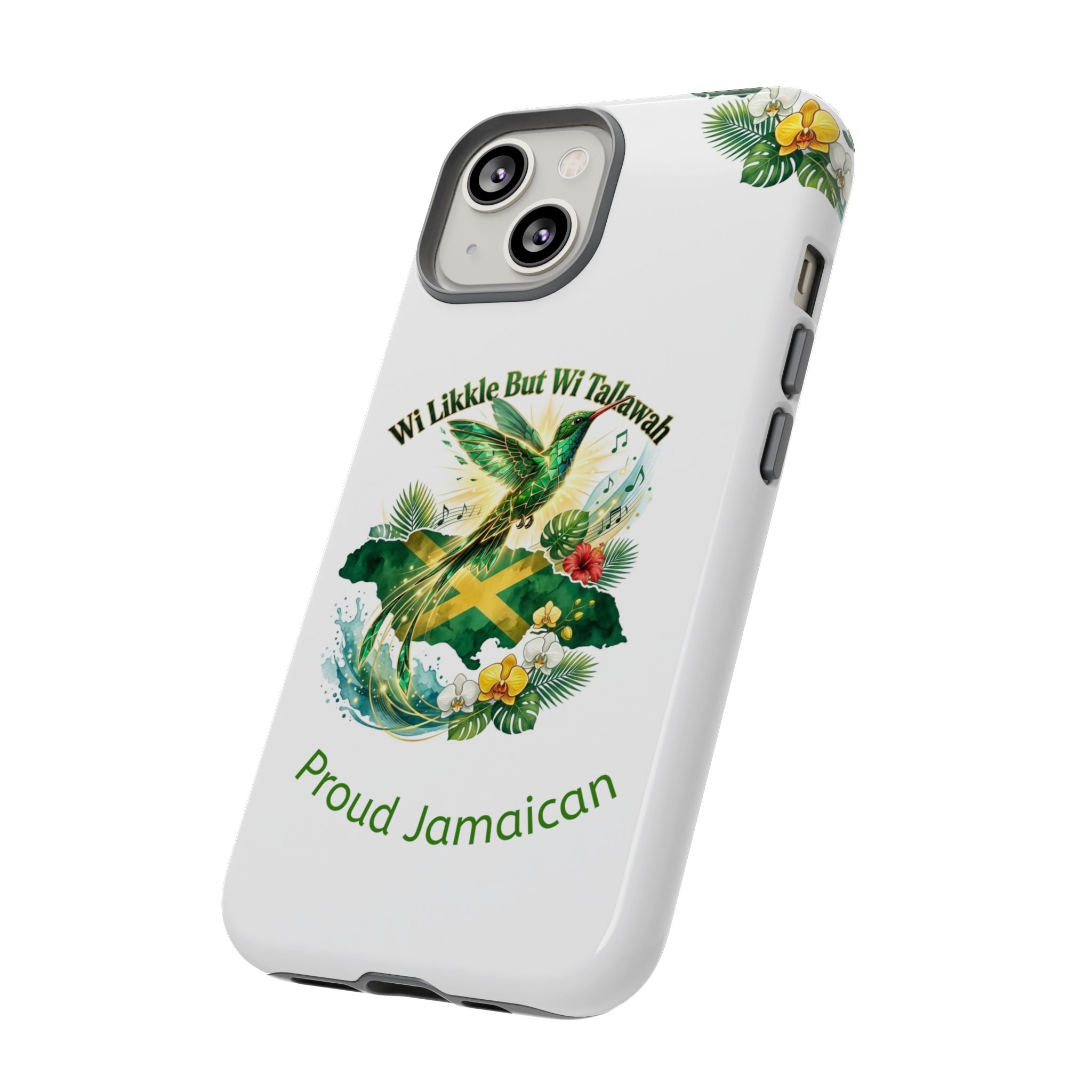 Jamaica Hummingbird Phone Case — “Wi Likkle But Wi Tallawah” Tropical Protective Cover