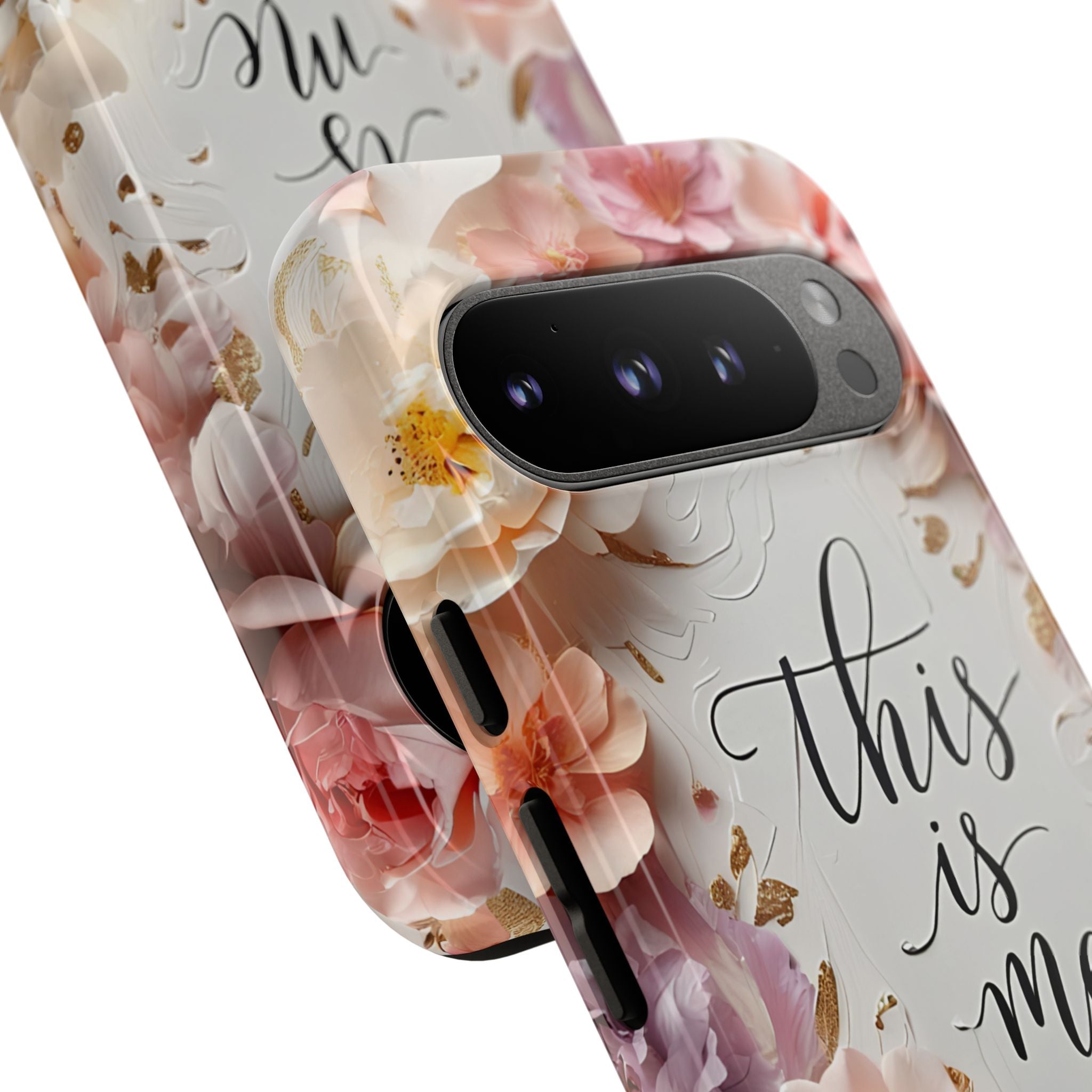 Floral "This Is Me" Tough Phone Case — Protective Floral iPhone Cover for Self-Expression, Gift for Her