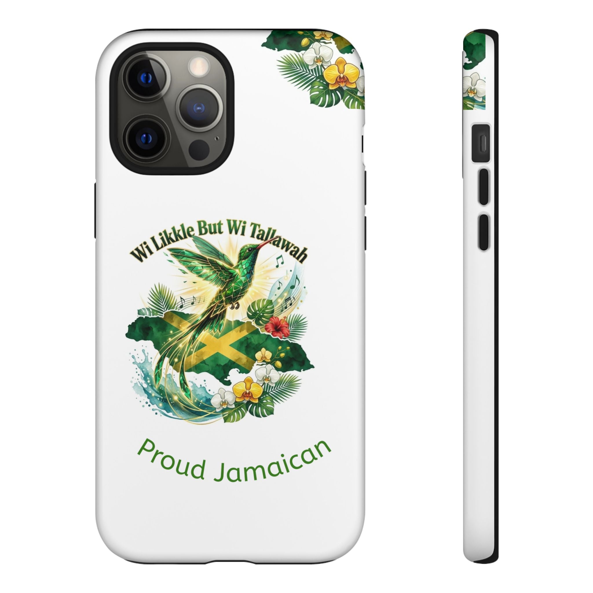 Jamaica Hummingbird Phone Case — “Wi Likkle But Wi Tallawah” Tropical Protective Cover