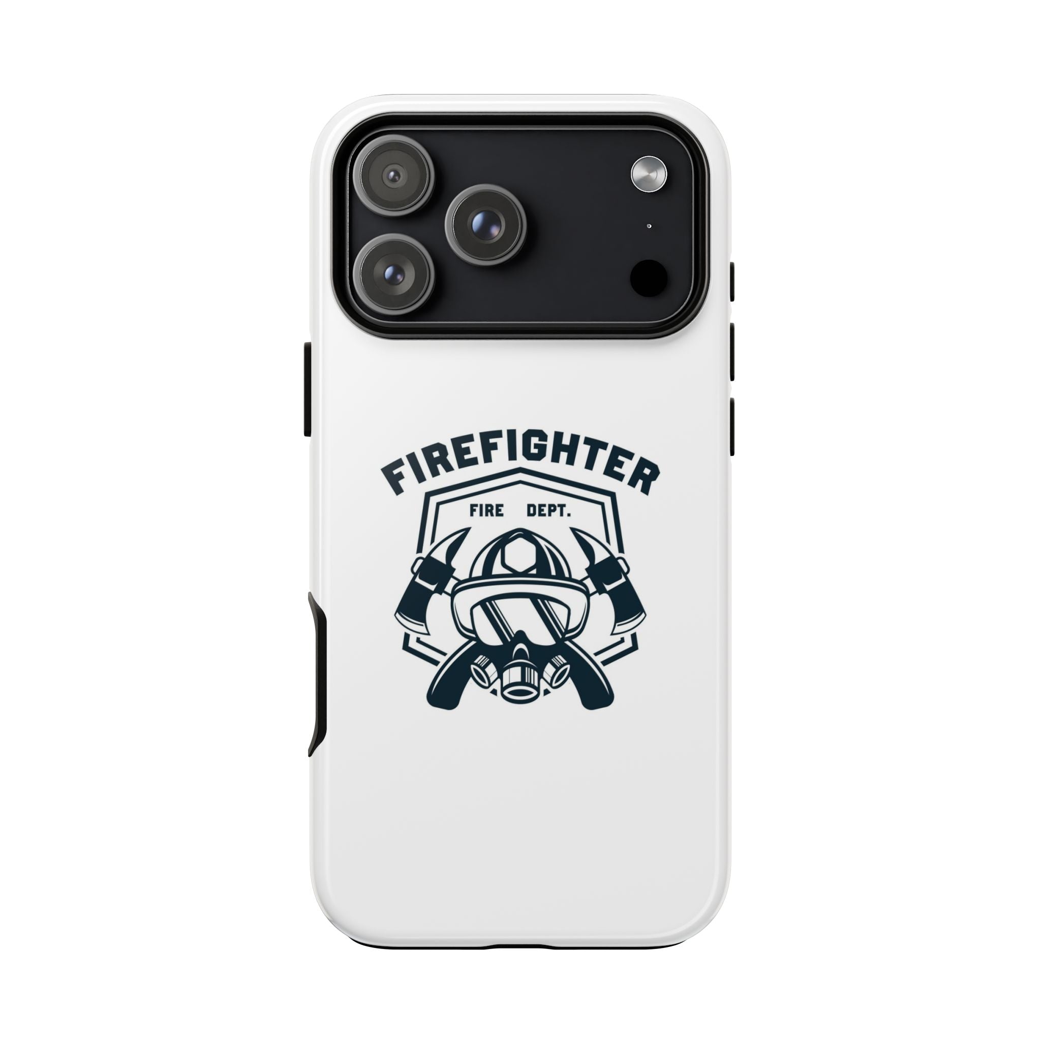 Firefighter Tough Phone Case — Fire Dept Helmet & Axes Protective Cover
