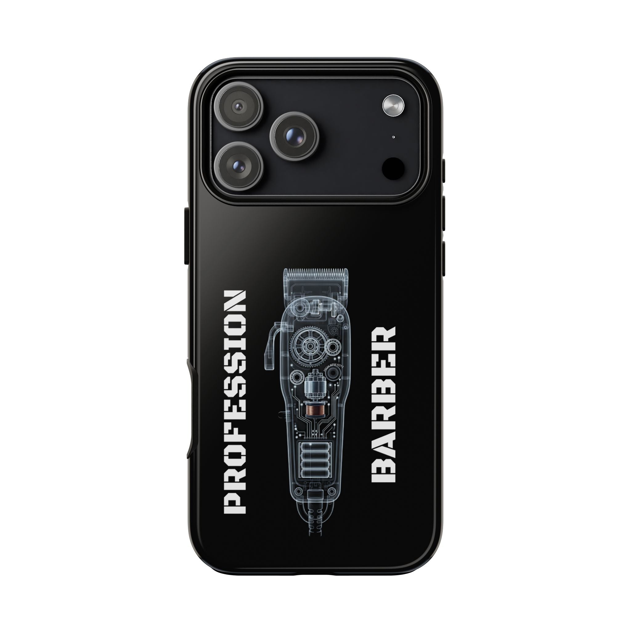 Barber Clip Cord X‑Ray Tough Phone Case – Professional Barber Gift