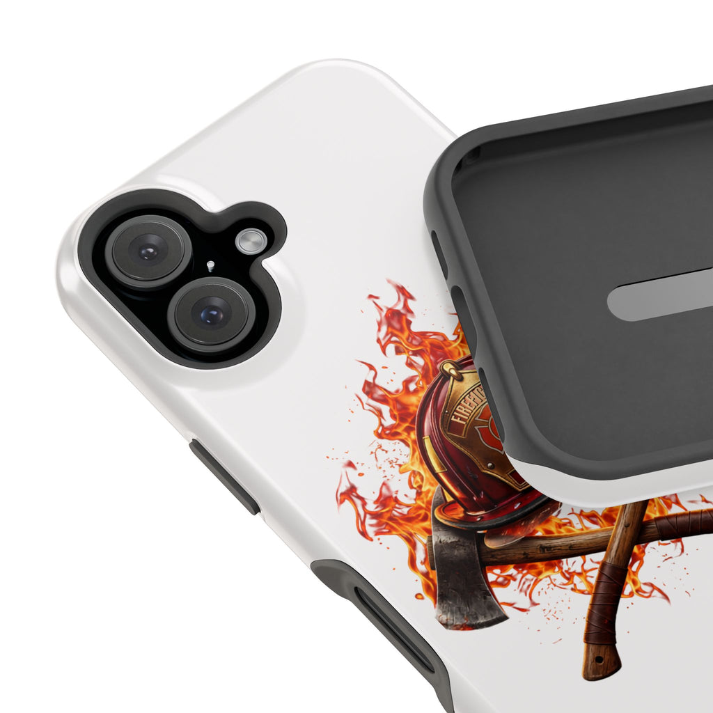 Firefighter Helmet Flames Phone Case — Station 117 Magnetic Impact-Resistant Case