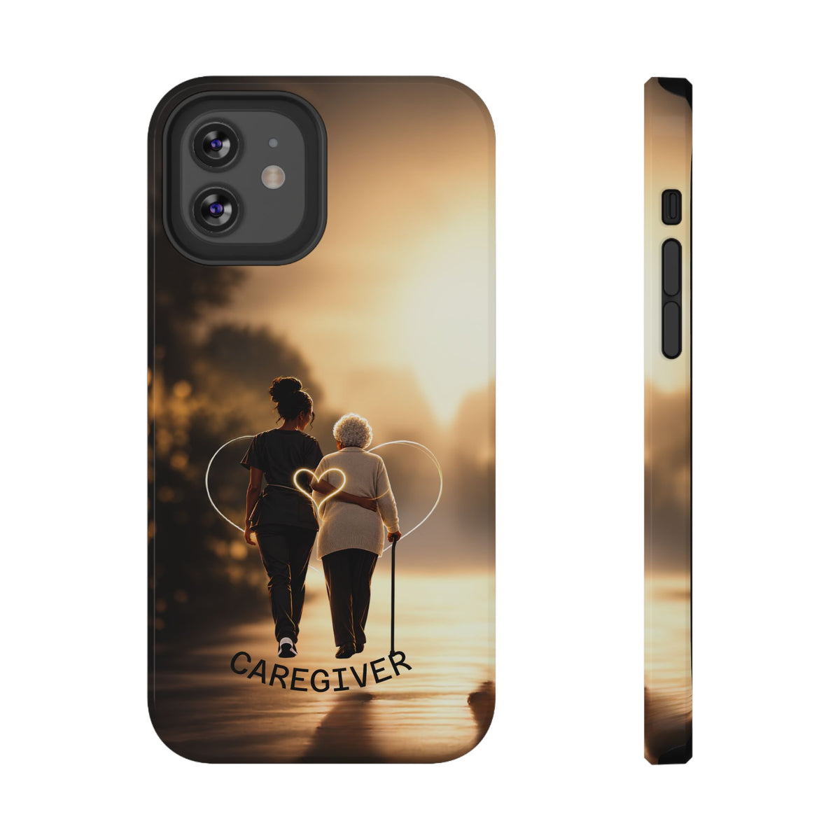 Caregiver Phone Case — Impact-Resistant Protective Case with Heart Design