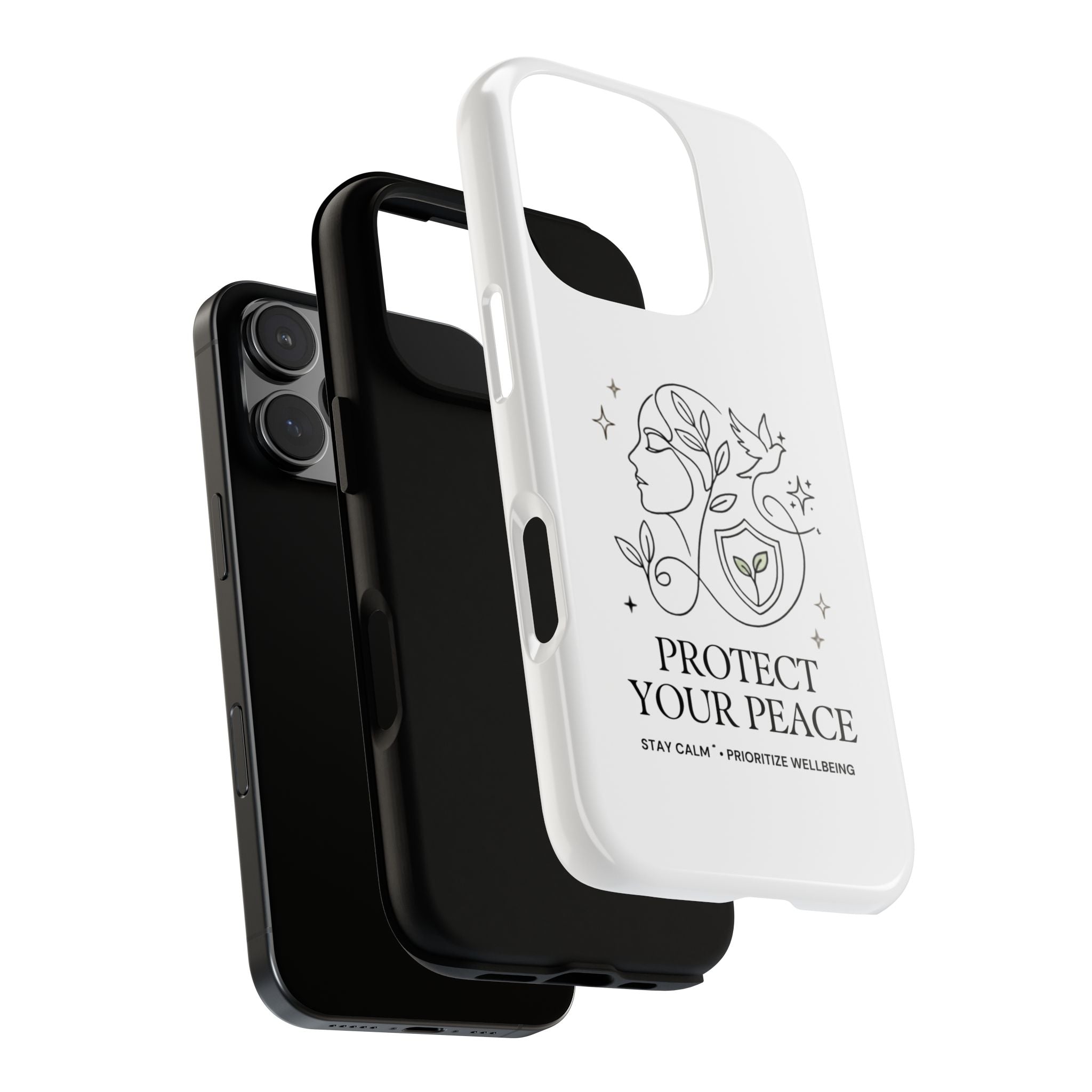 Protect Your Peace Phone Case – Minimalist Wellness iPhone Cover