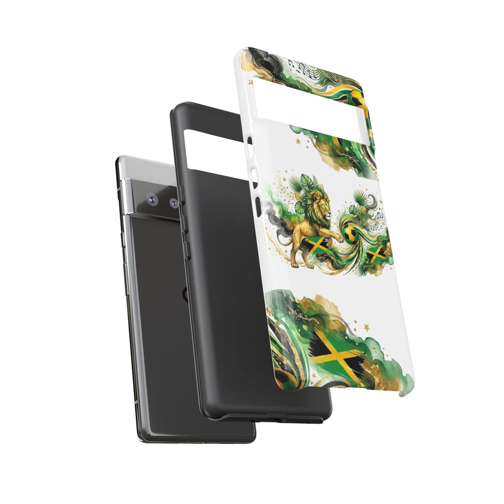 Jamaica Lion Phone Case — Jamaican Flag Rasta Protective Tough Case