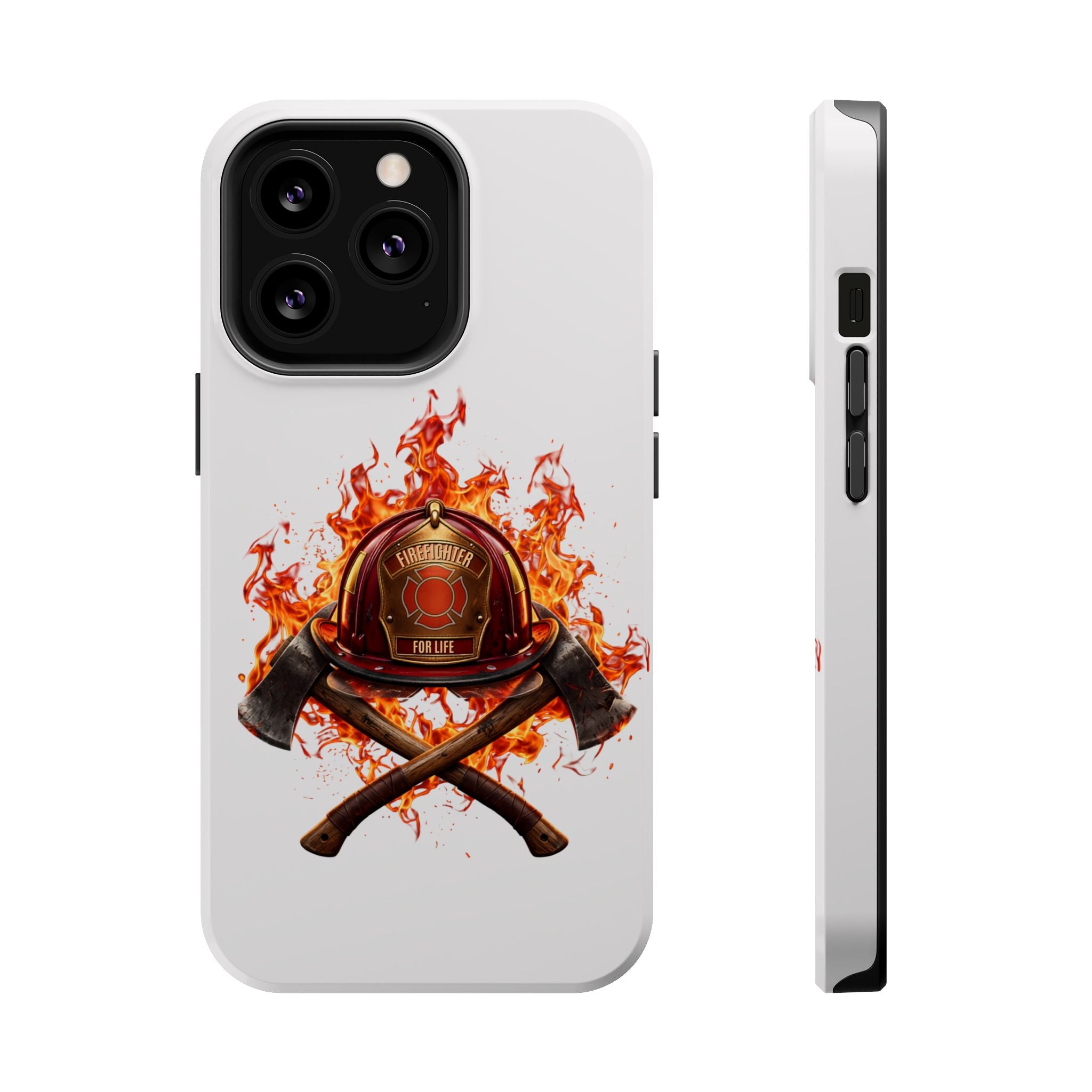 Firefighter Helmet Flames Phone Case — Station 117 Magnetic Impact-Resistant Case