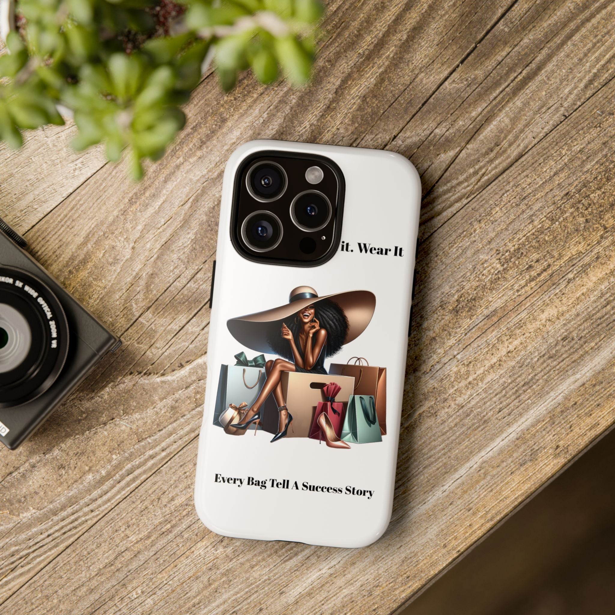 Phone Case - "Manifest It. Earn It. Wear It." Chic Shopper Design