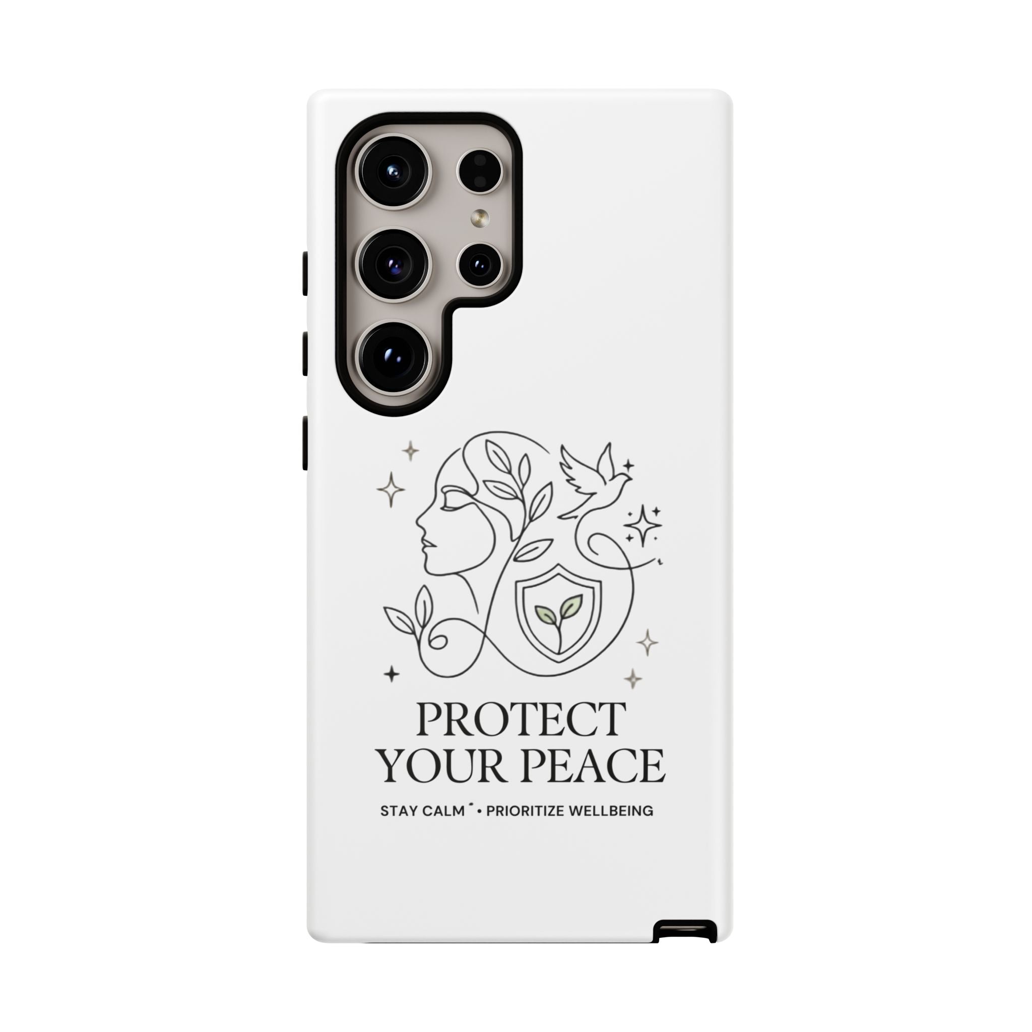 Protect Your Peace Phone Case – Minimalist Wellness iPhone Cover