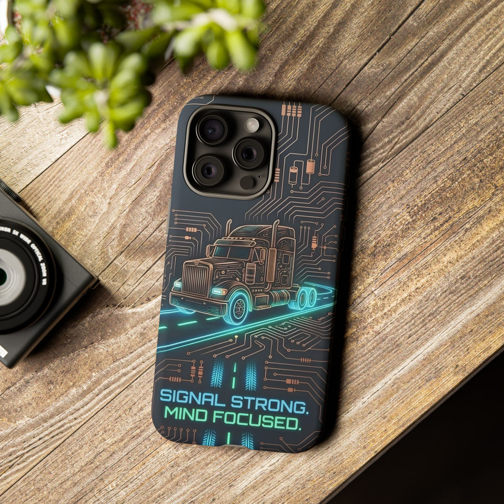 Truck Driver Gamer Phone Case — “Real Life. No Pause Button.”