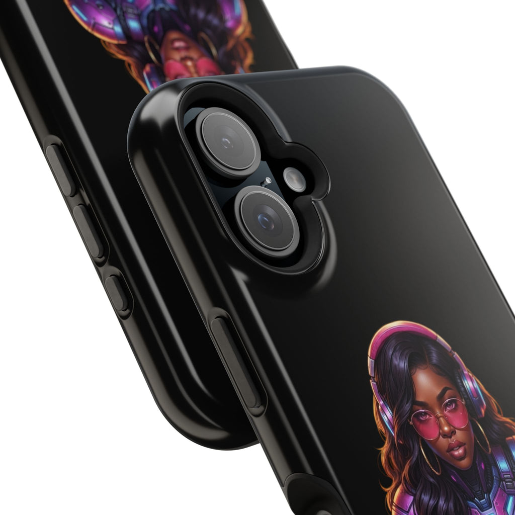 Gamer Girl Cyber Armor Phone Case — Impact‑Resistant Protective Cover