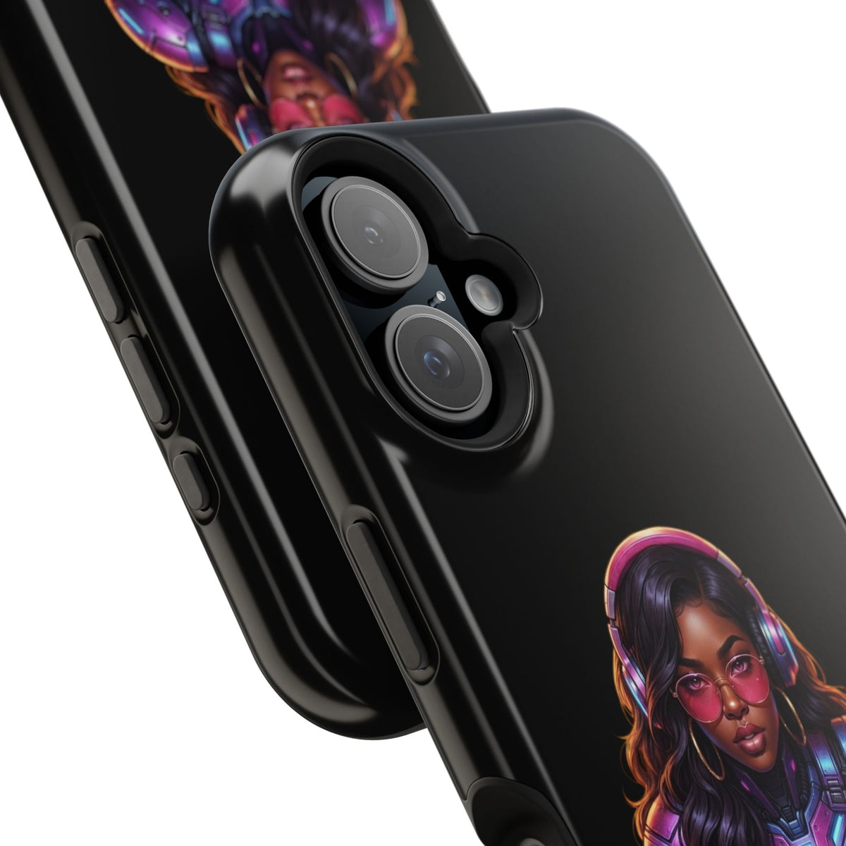 Gamer Girl Cyber Armor Phone Case — Impact‑Resistant Protective Cover