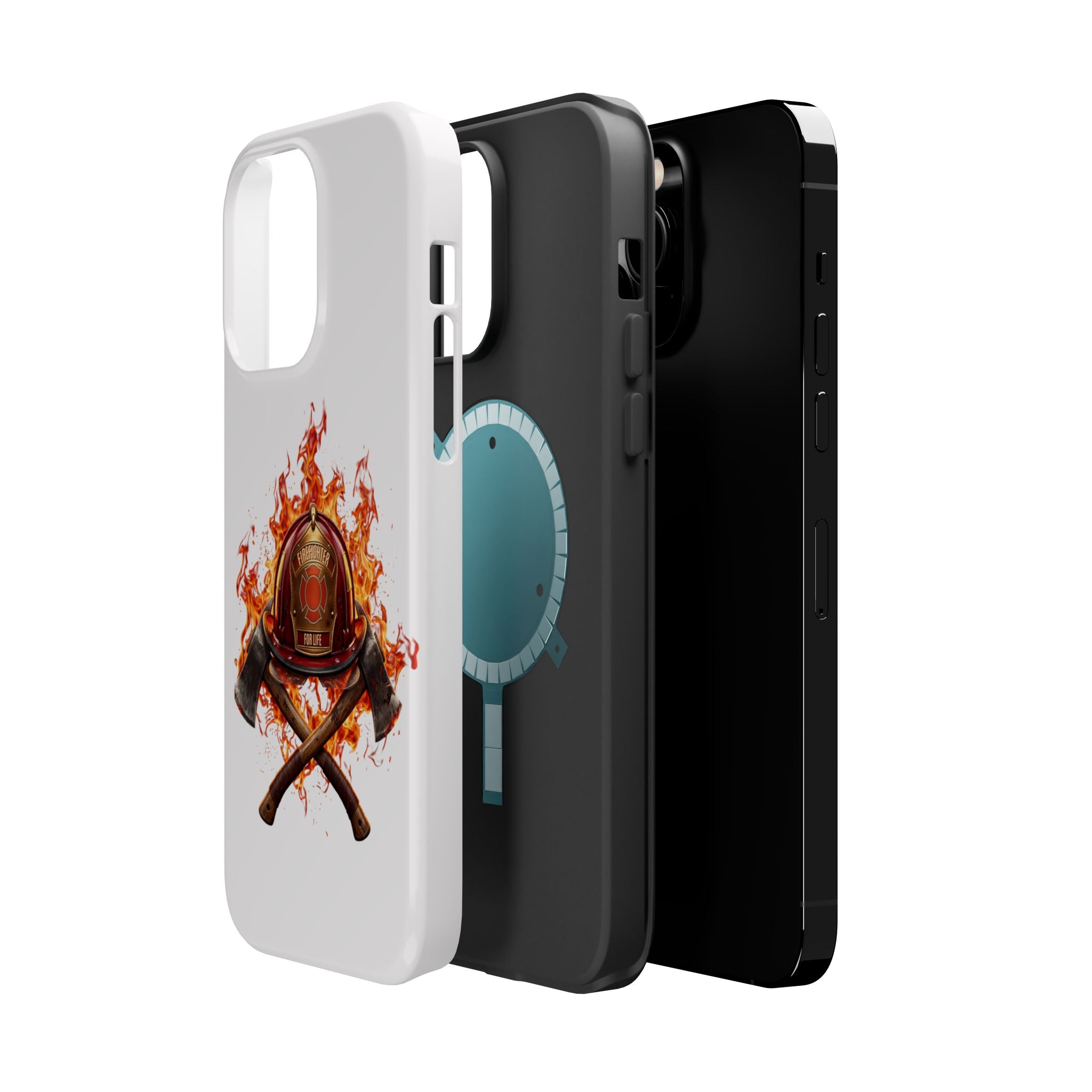 Firefighter Helmet Flames Phone Case — Station 117 Magnetic Impact-Resistant Case