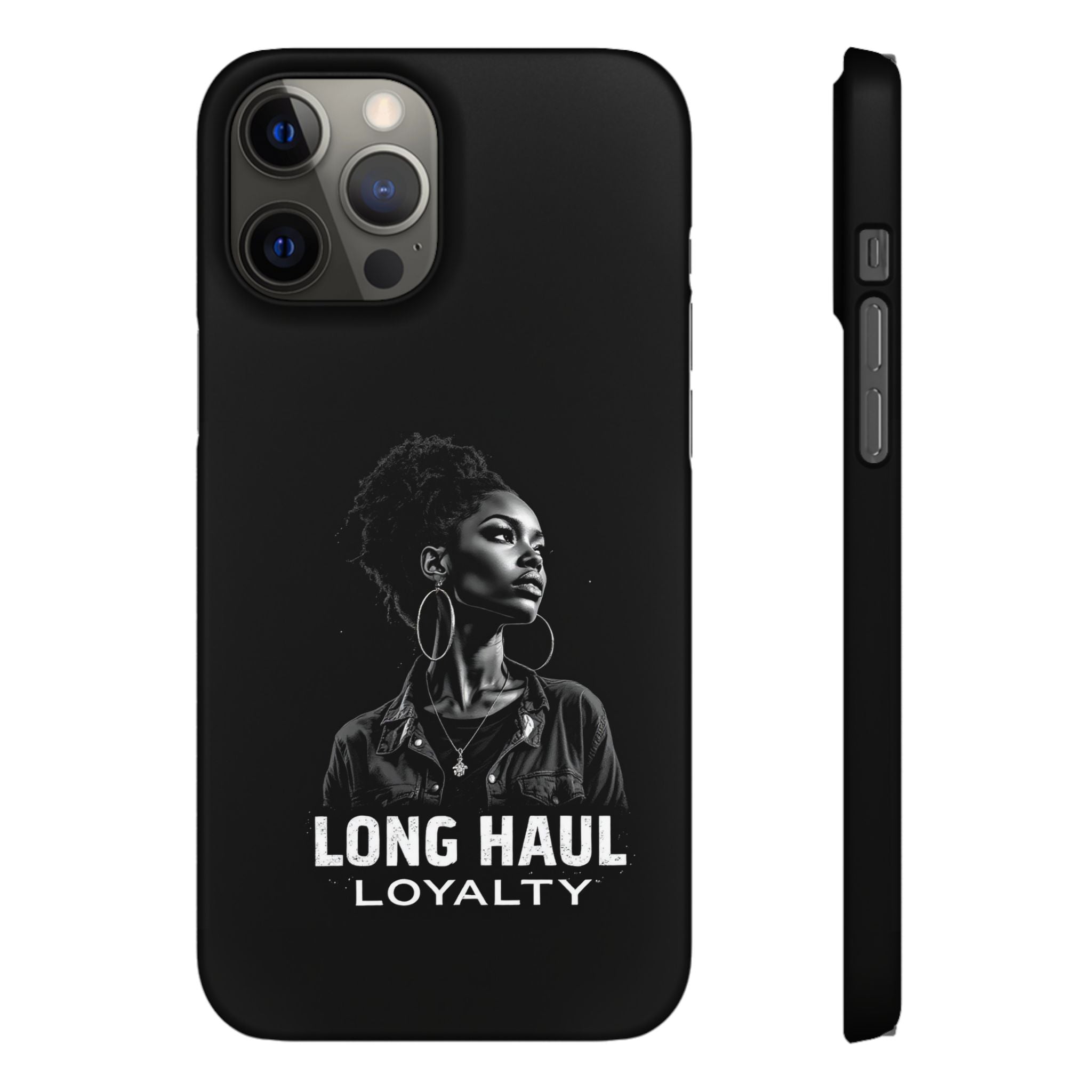 Phone Case — "Long Haul Loyalty" Black Portrait Snap Case