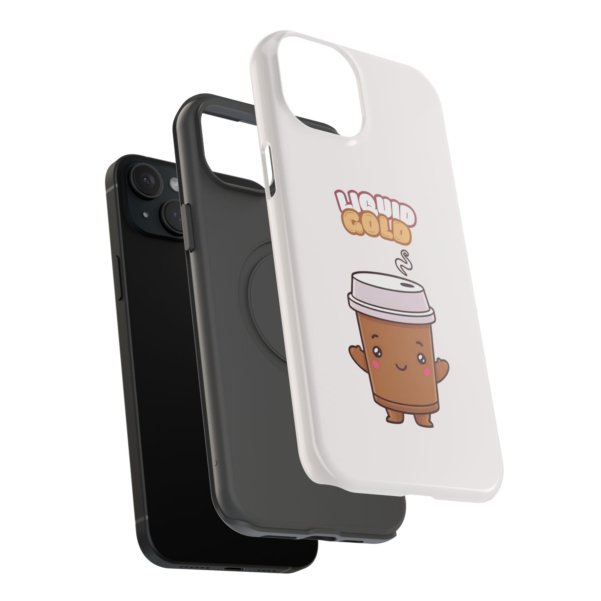 Coffee Cup Phone Case – “Liquid Gold” Cute Kawaii Espresso Impact-Resistant Case