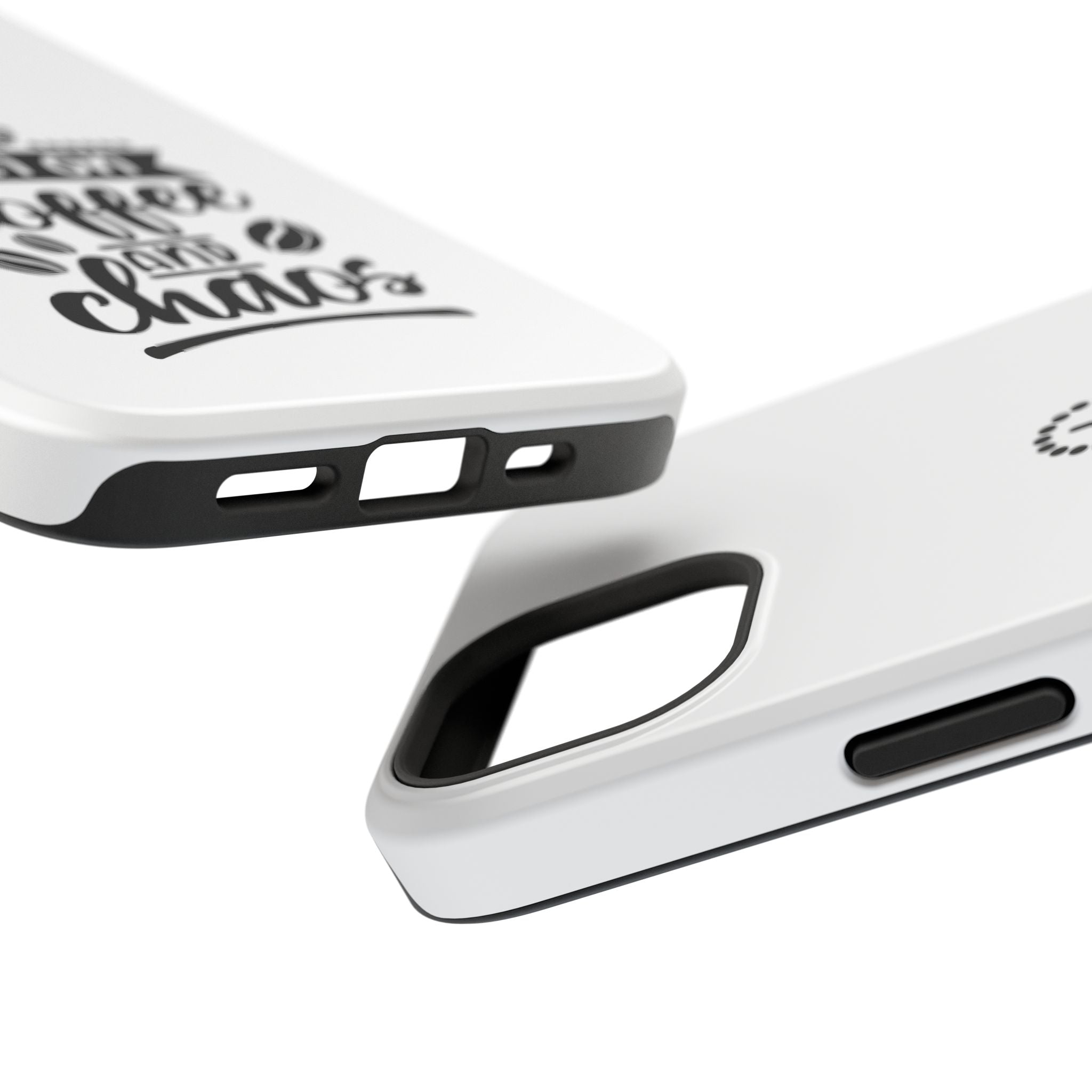 Phone Case — "Run on Coffee and Chaos" Impact-Resistant Protective Cover
