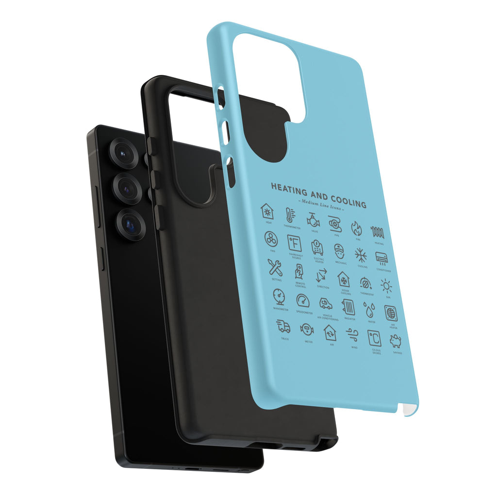 Heating and Cooling Icons Phone Case – HVAC Technician Protective Phone Cover