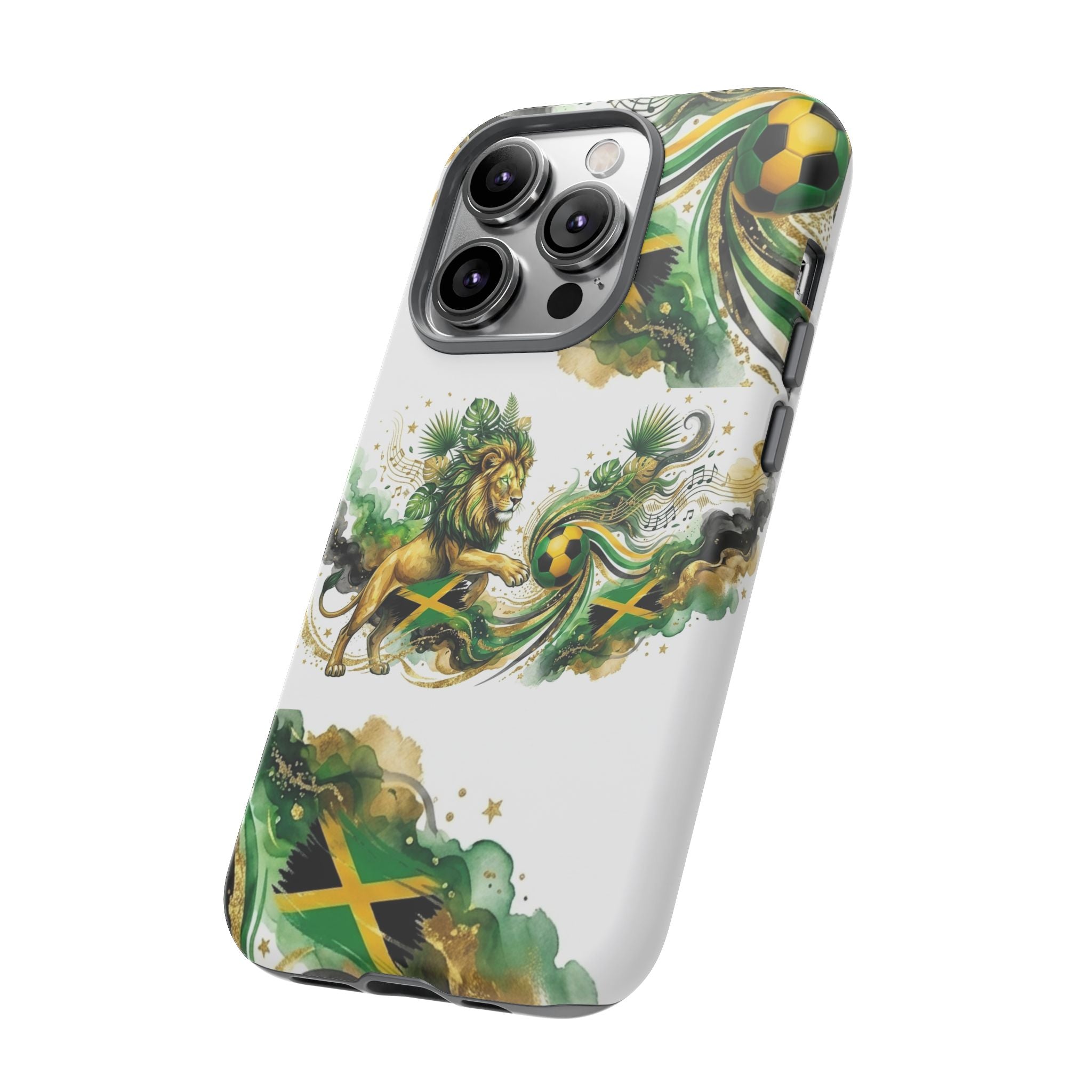 Jamaica Lion Phone Case — Jamaican Flag Rasta Protective Tough Case