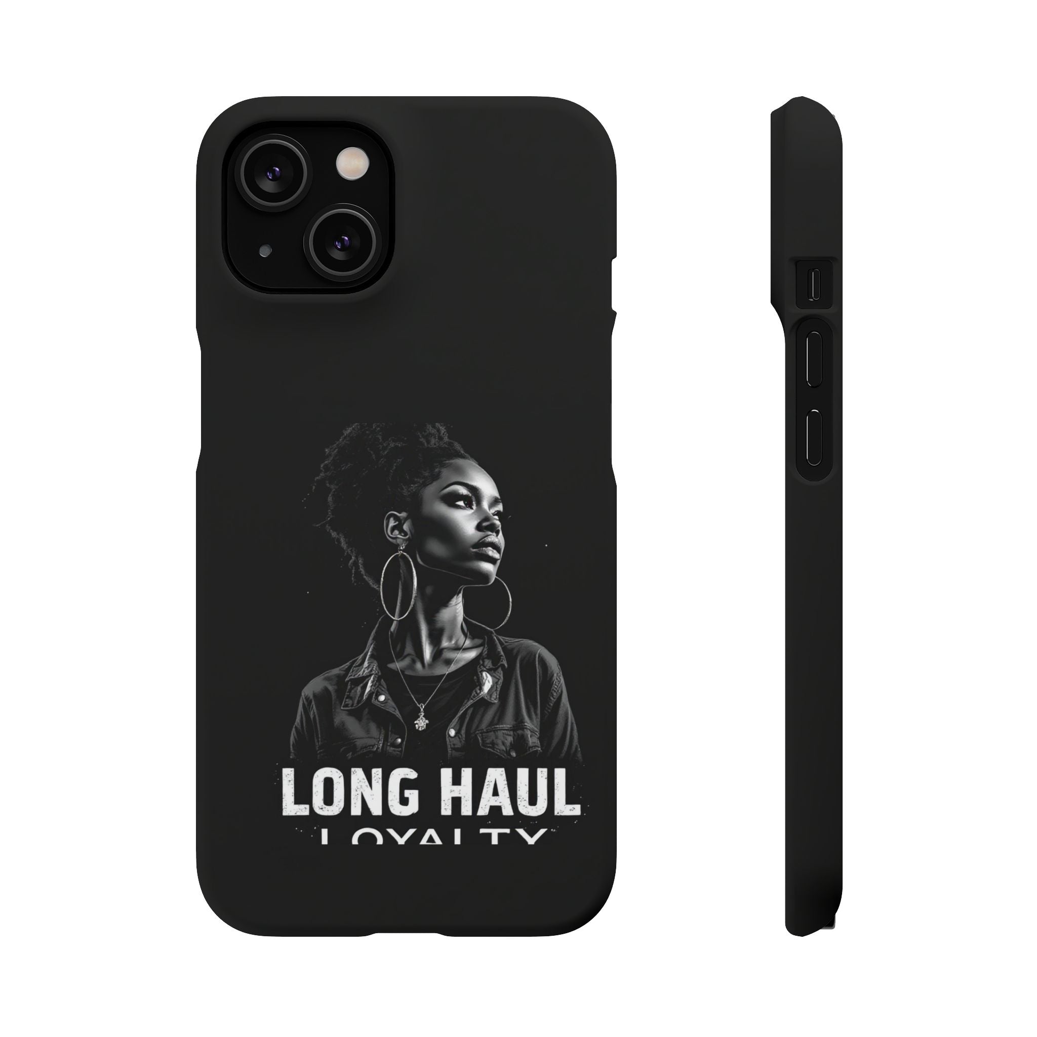 Phone Case — "Long Haul Loyalty" Black Portrait Snap Case
