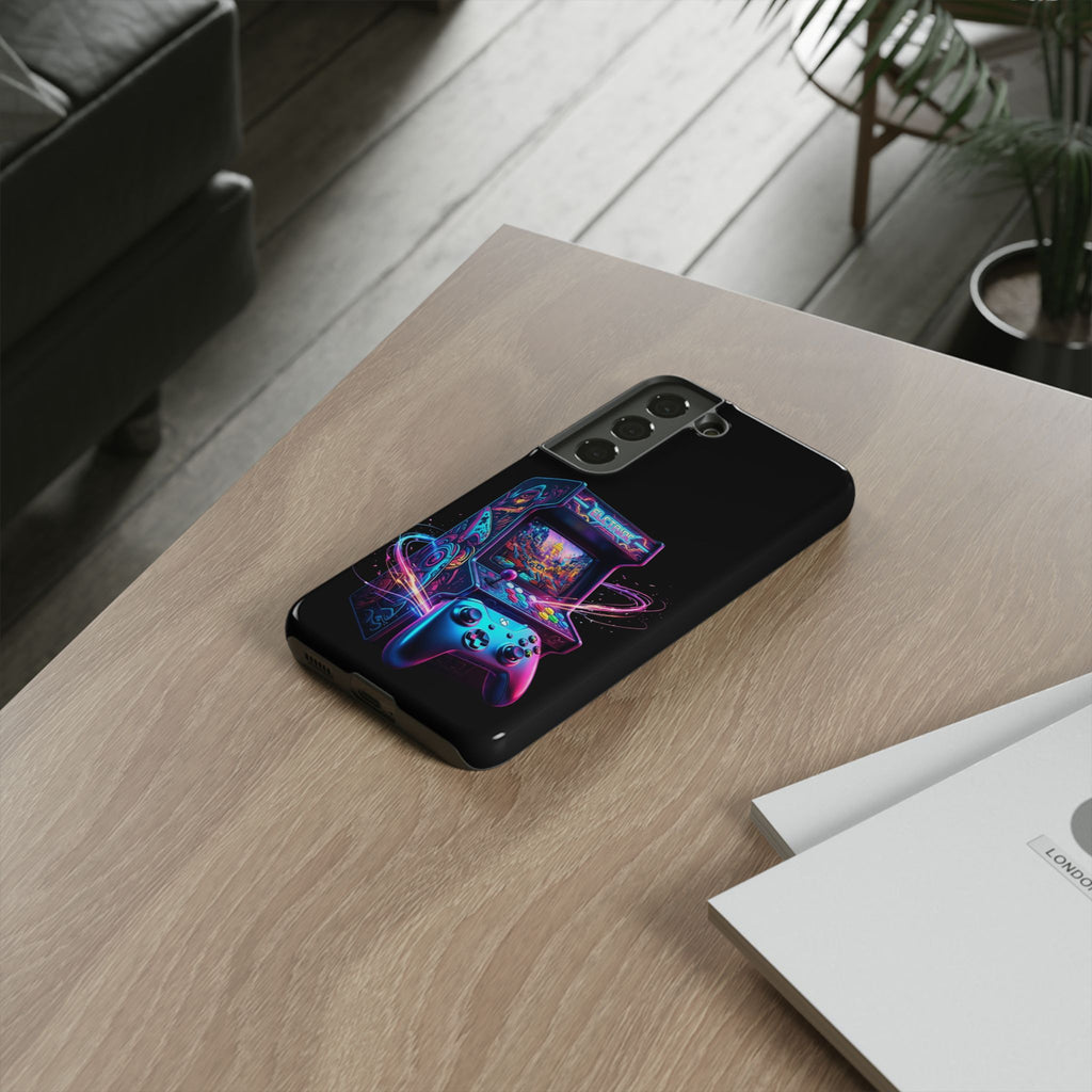 Retro Arcade Phone Case — Neon Gaming Controller Design