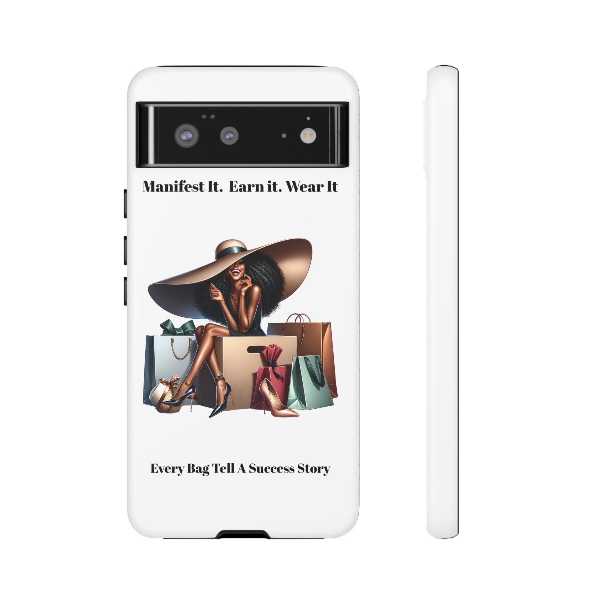 Phone Case - "Manifest It. Earn It. Wear It." Chic Shopper Design