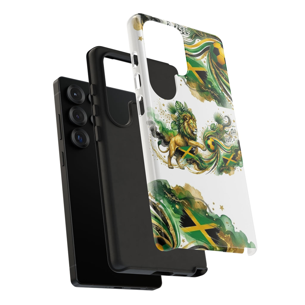 Jamaica Lion Phone Case — Jamaican Flag Rasta Protective Tough Case