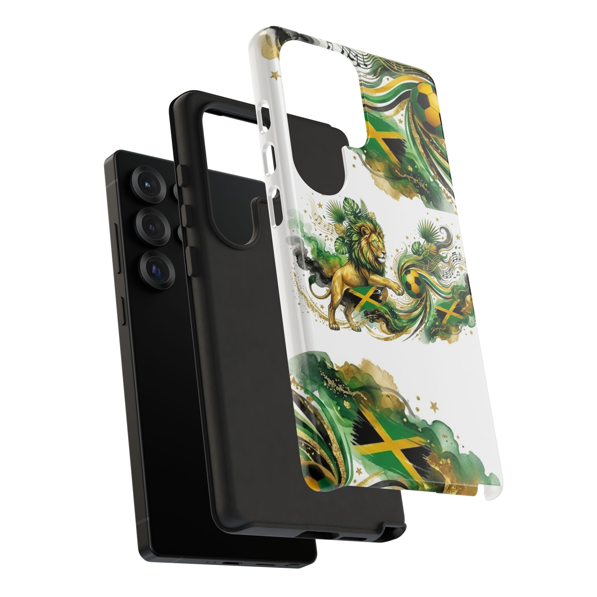 Jamaica Lion Phone Case — Jamaican Flag Rasta Protective Tough Case