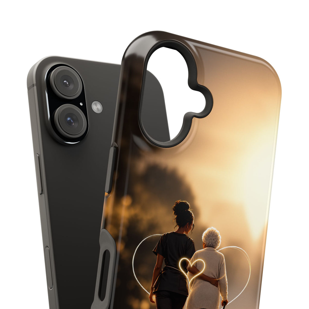 Caregiver Phone Case — Impact-Resistant Protective Case with Heart Design