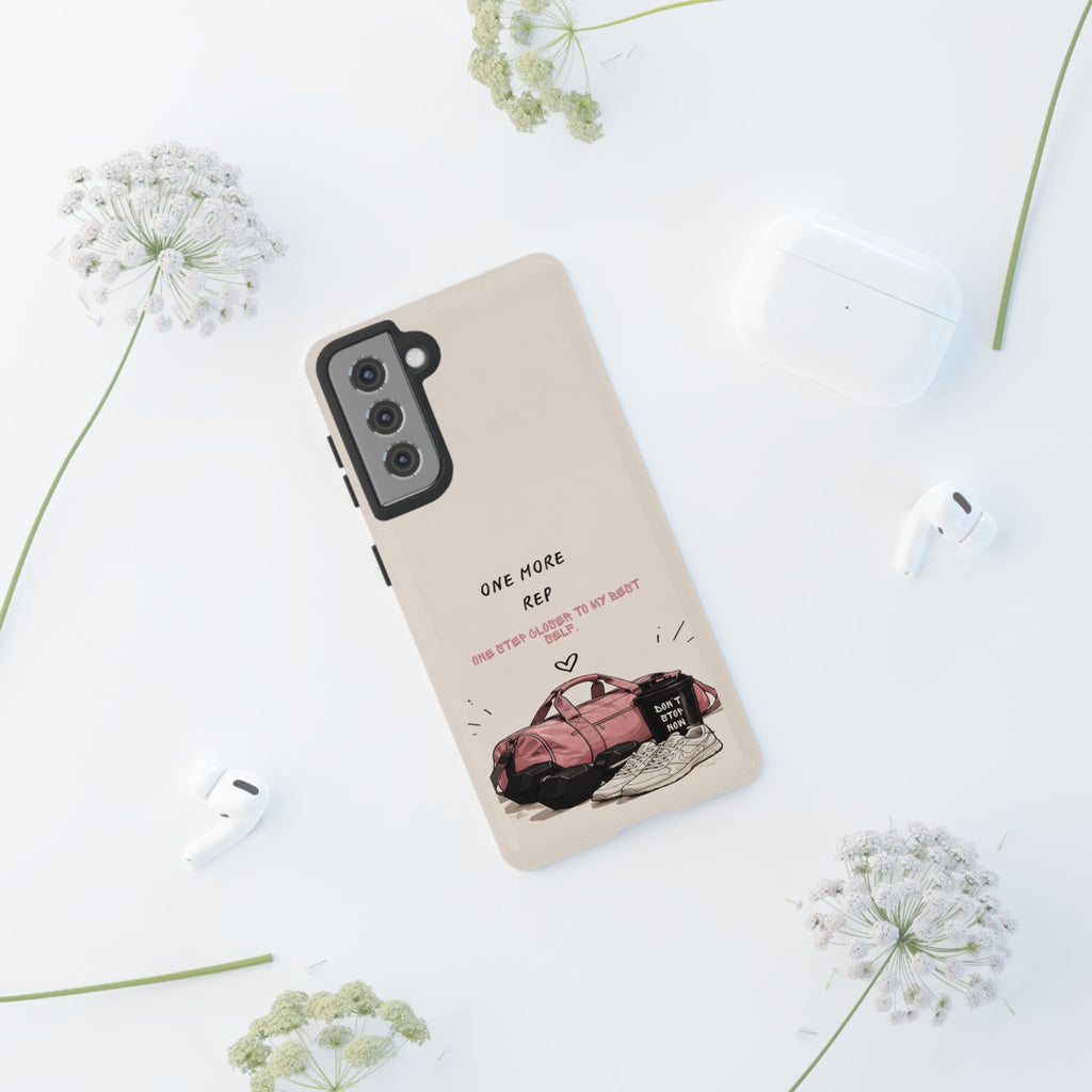 Gym Phone Case — "One More Rep" Workout Duffle & Sneakers Protective Case