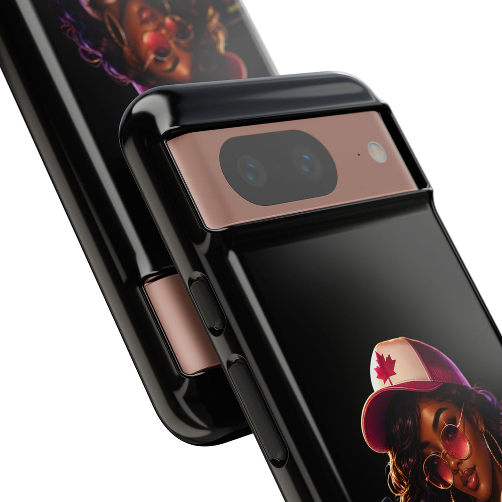 Phone Case — Stylish Urban Woman Design with Maple Cap
