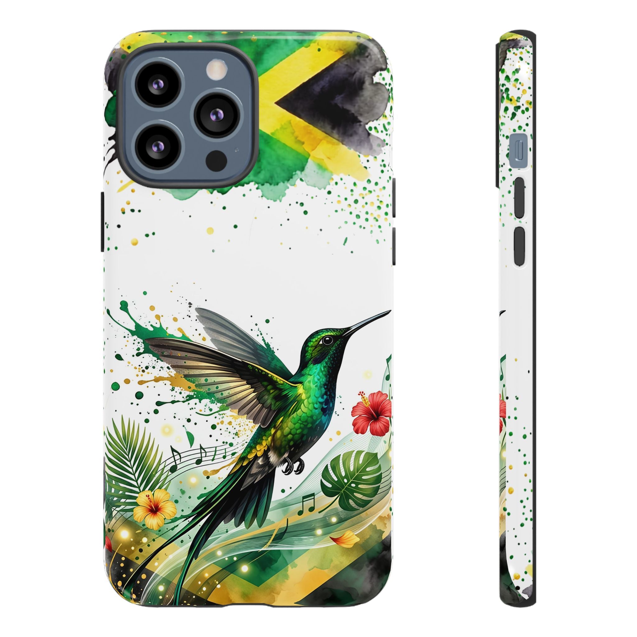 Hummingbird Jamaica Tough Phone Case – Tropical Floral Protective Cover