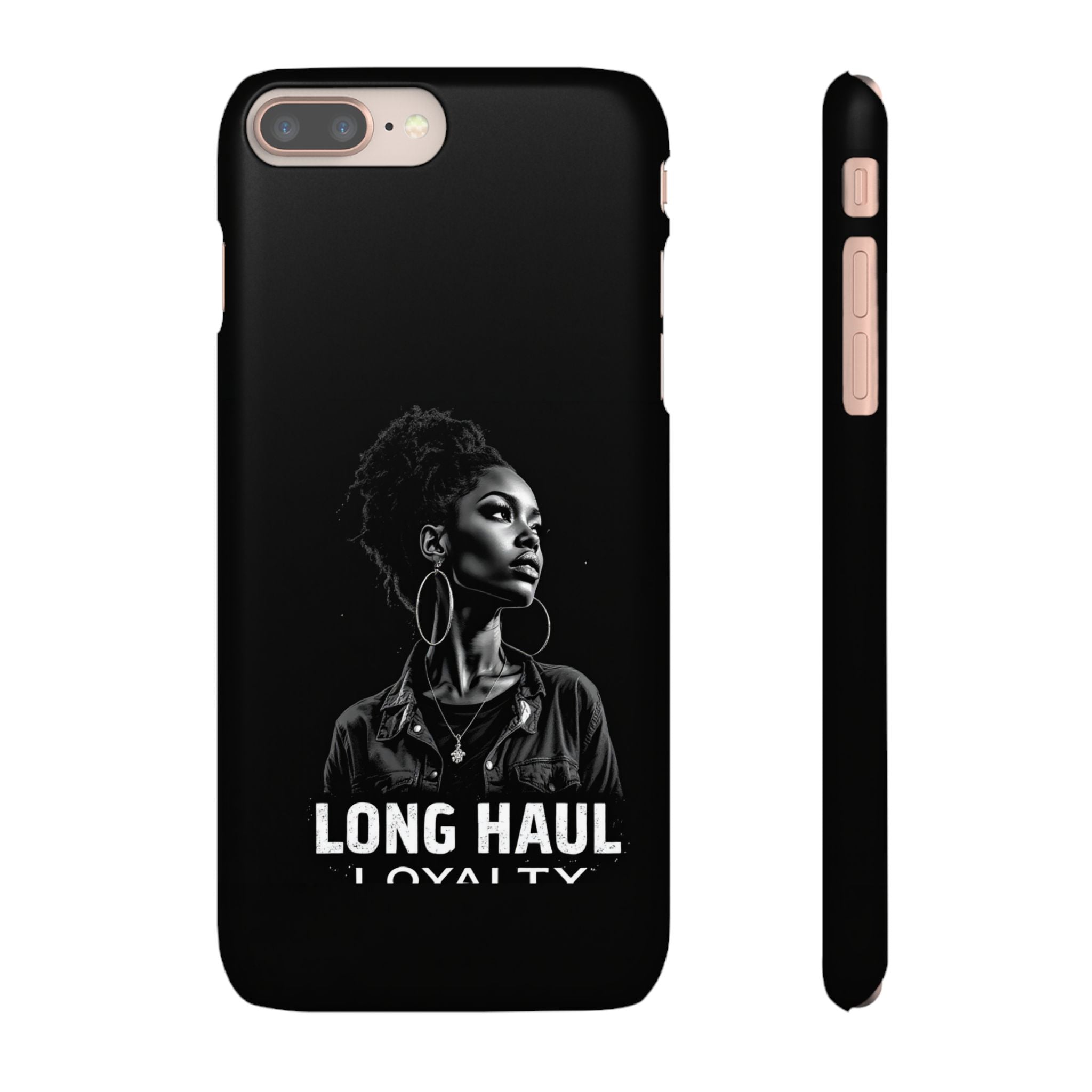 Phone Case — "Long Haul Loyalty" Black Portrait Snap Case