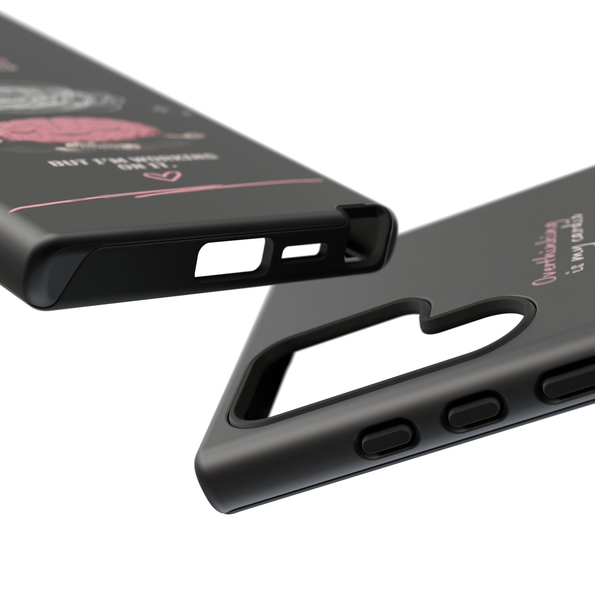 Phone Case — "Overthinking Is My Cardio" Cute Meditating Brain Protective Case