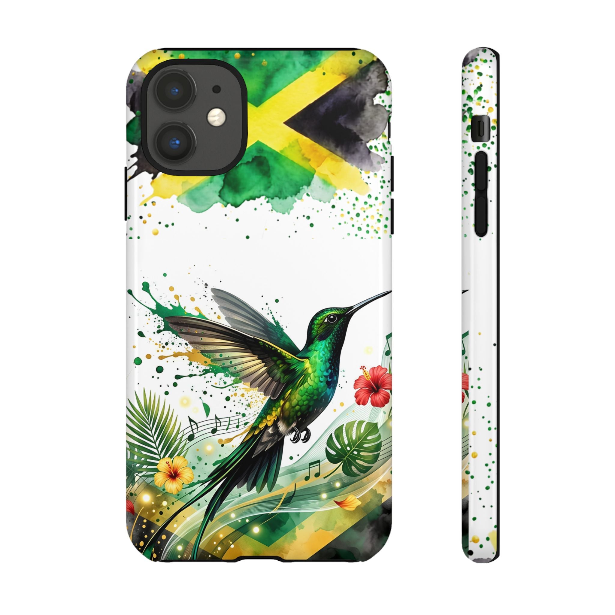 Hummingbird Jamaica Tough Phone Case – Tropical Floral Protective Cover