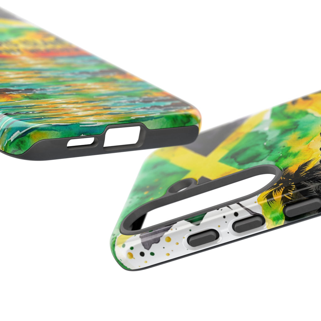 Phone Case — "Born Fi Dis Island, Built Fi Any Weather" Tropical Beach Protective Case