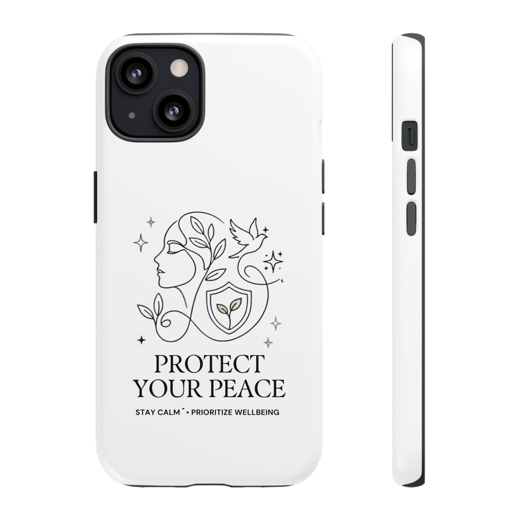 Protect Your Peace Phone Case – Minimalist Wellness iPhone Cover